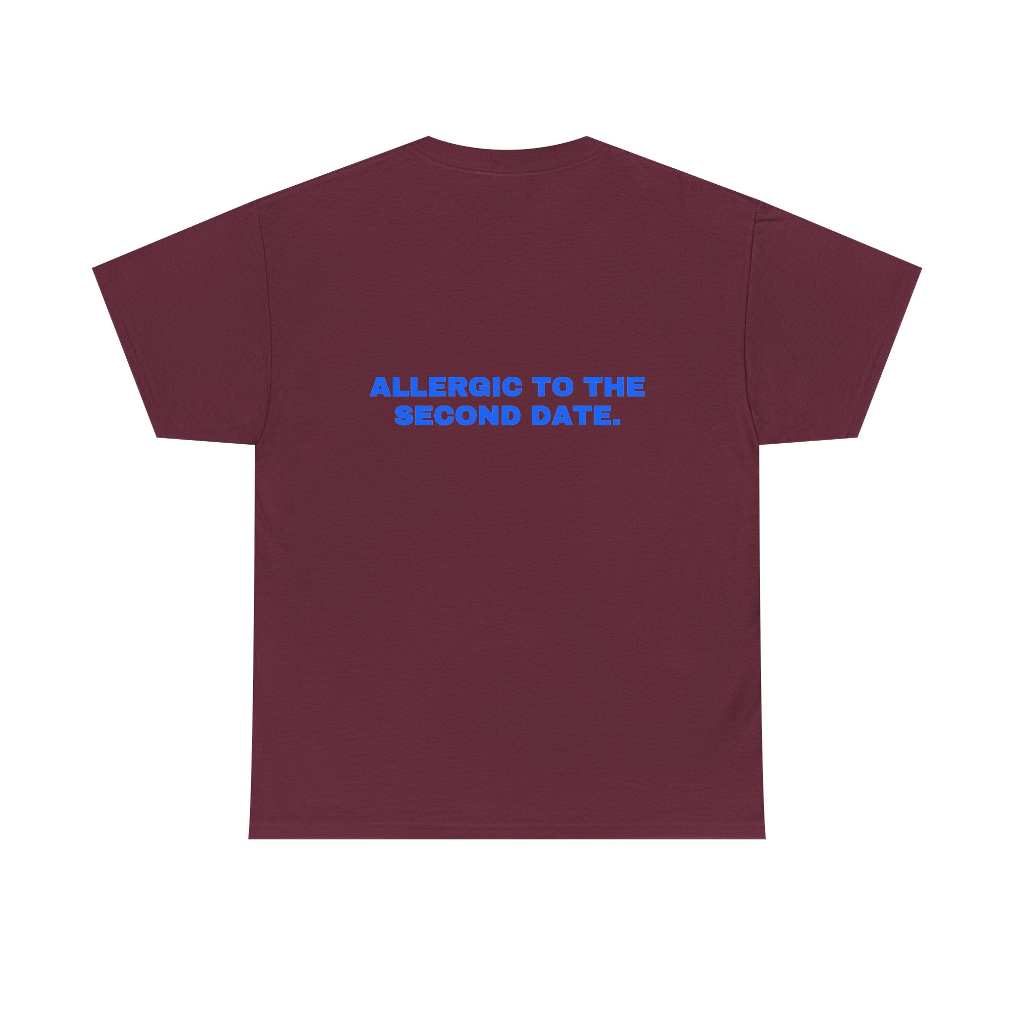 Allergic to the second date. Royal print (dark)