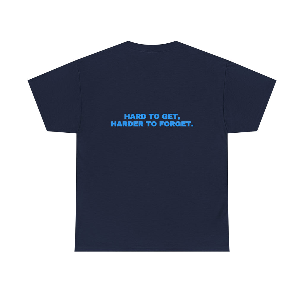 Hard to get, harder to forget. Sky print (dark)