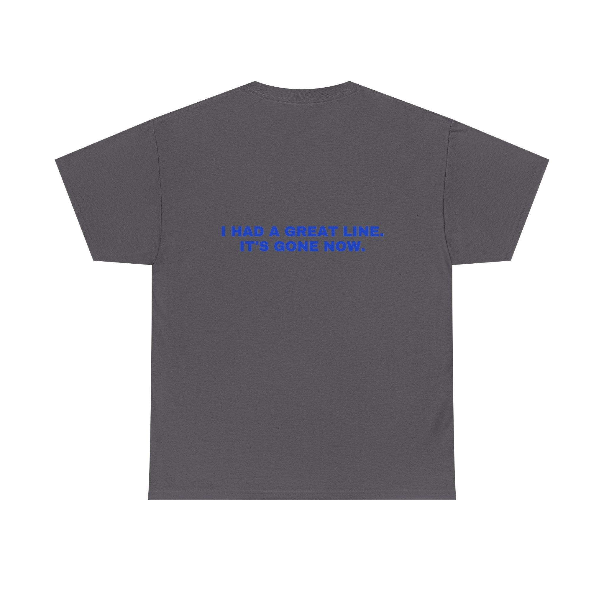 I had a great line. It's gone now. Cobalt print (dark)
