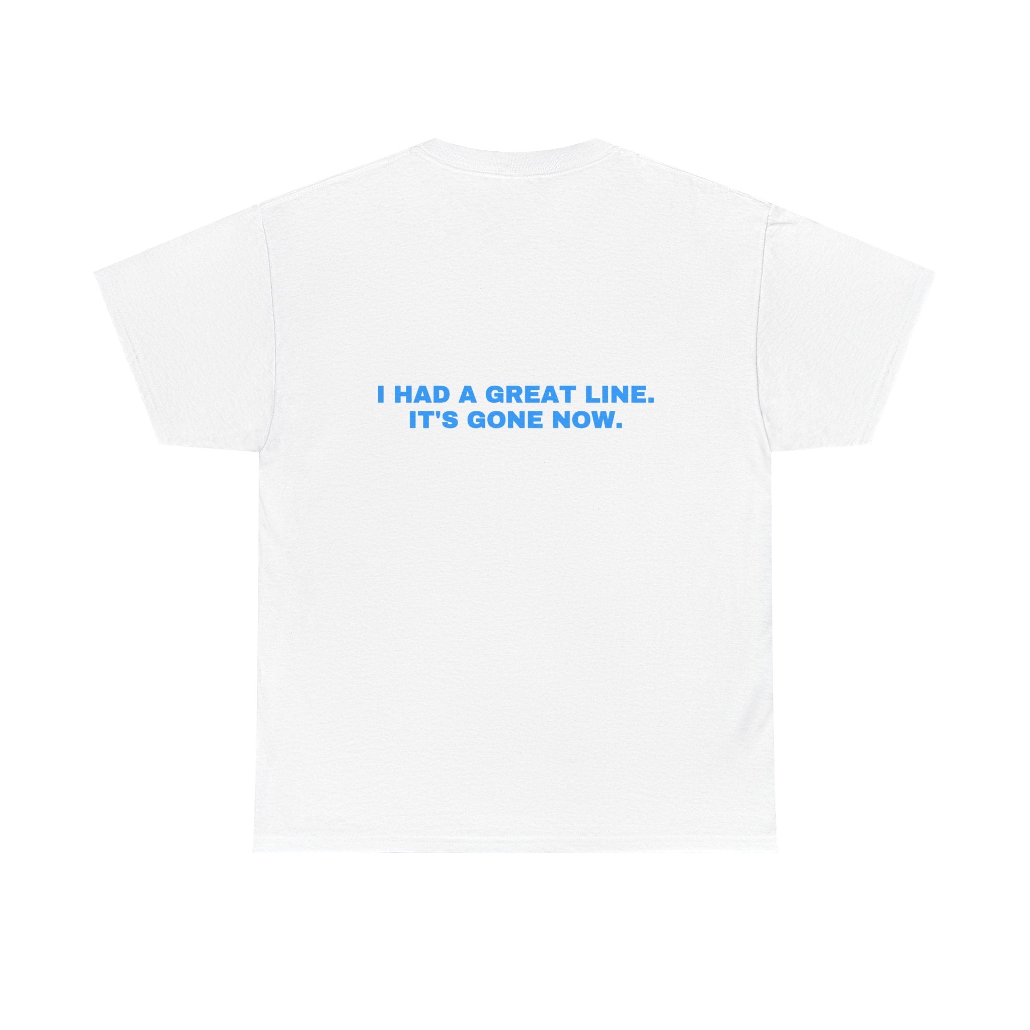 I had a great line. It's gone now. Sky print