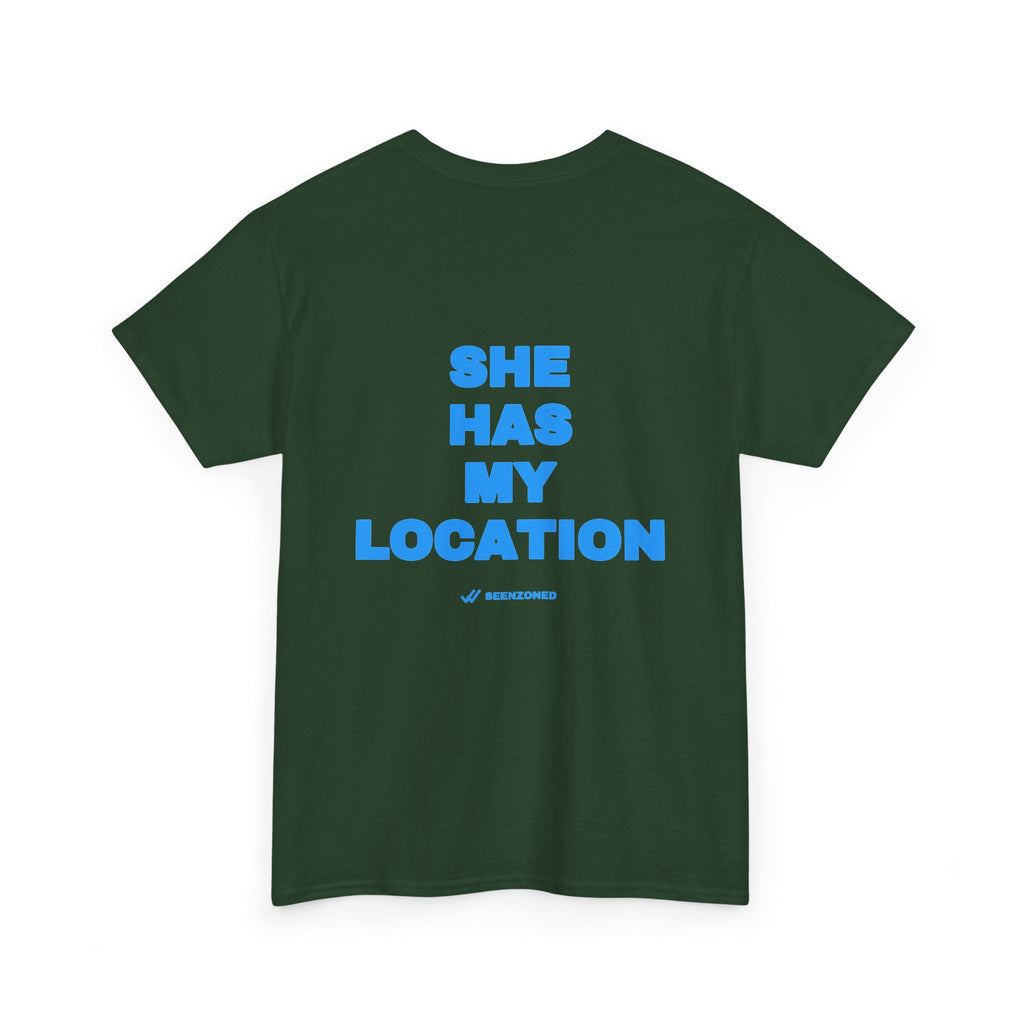 She has my location. Tee · Sky (dark)