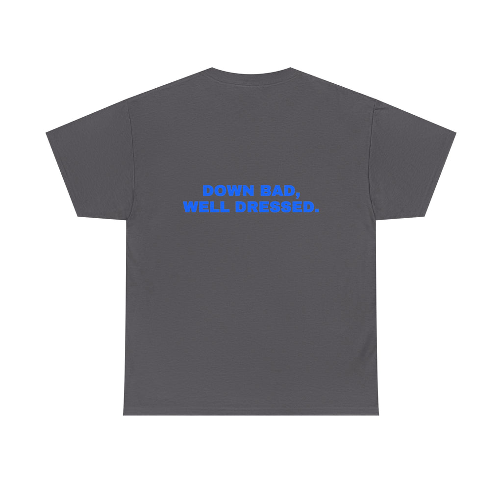 Down bad, well dressed. Royal print (dark)