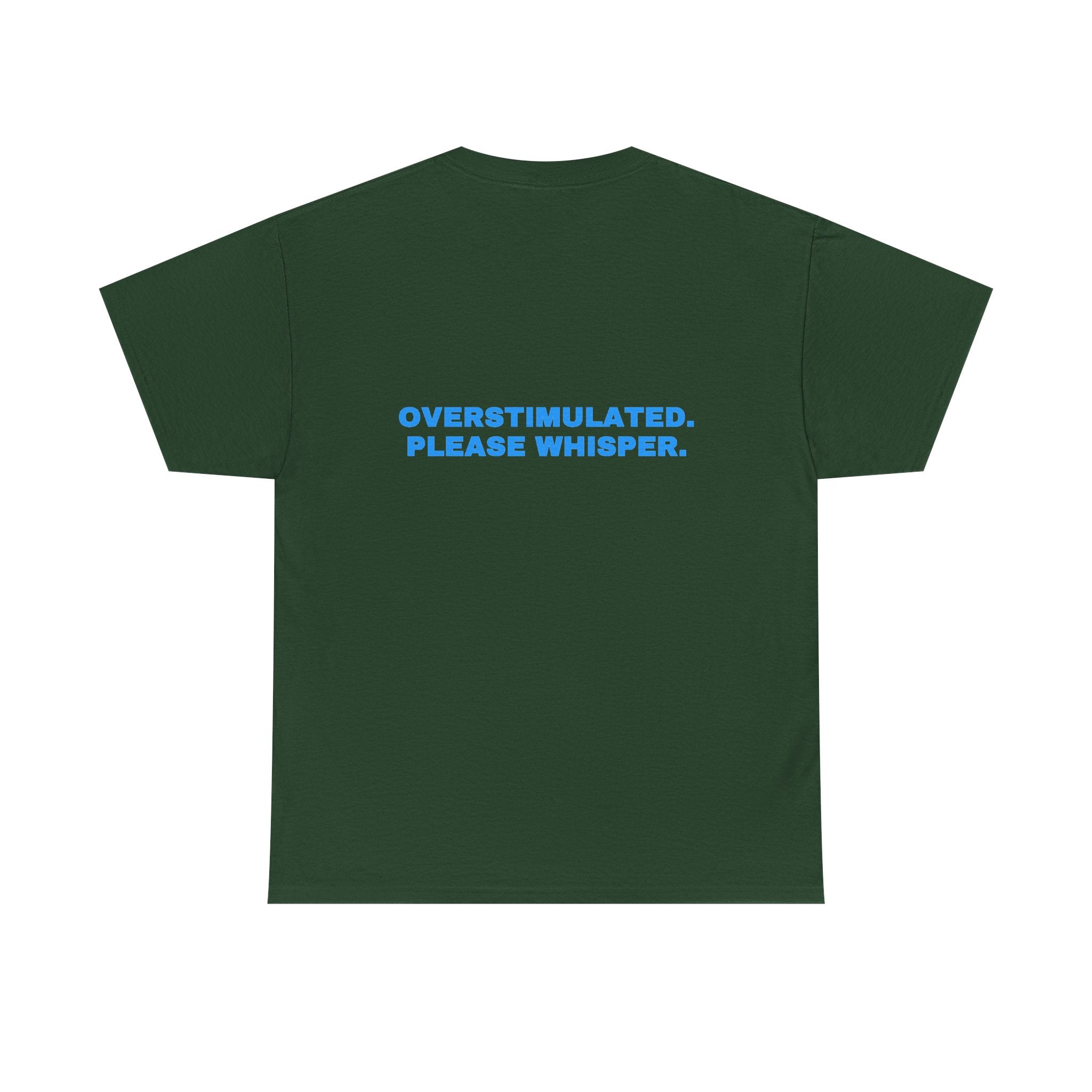 Overstimulated. Please whisper. Sky print (dark)