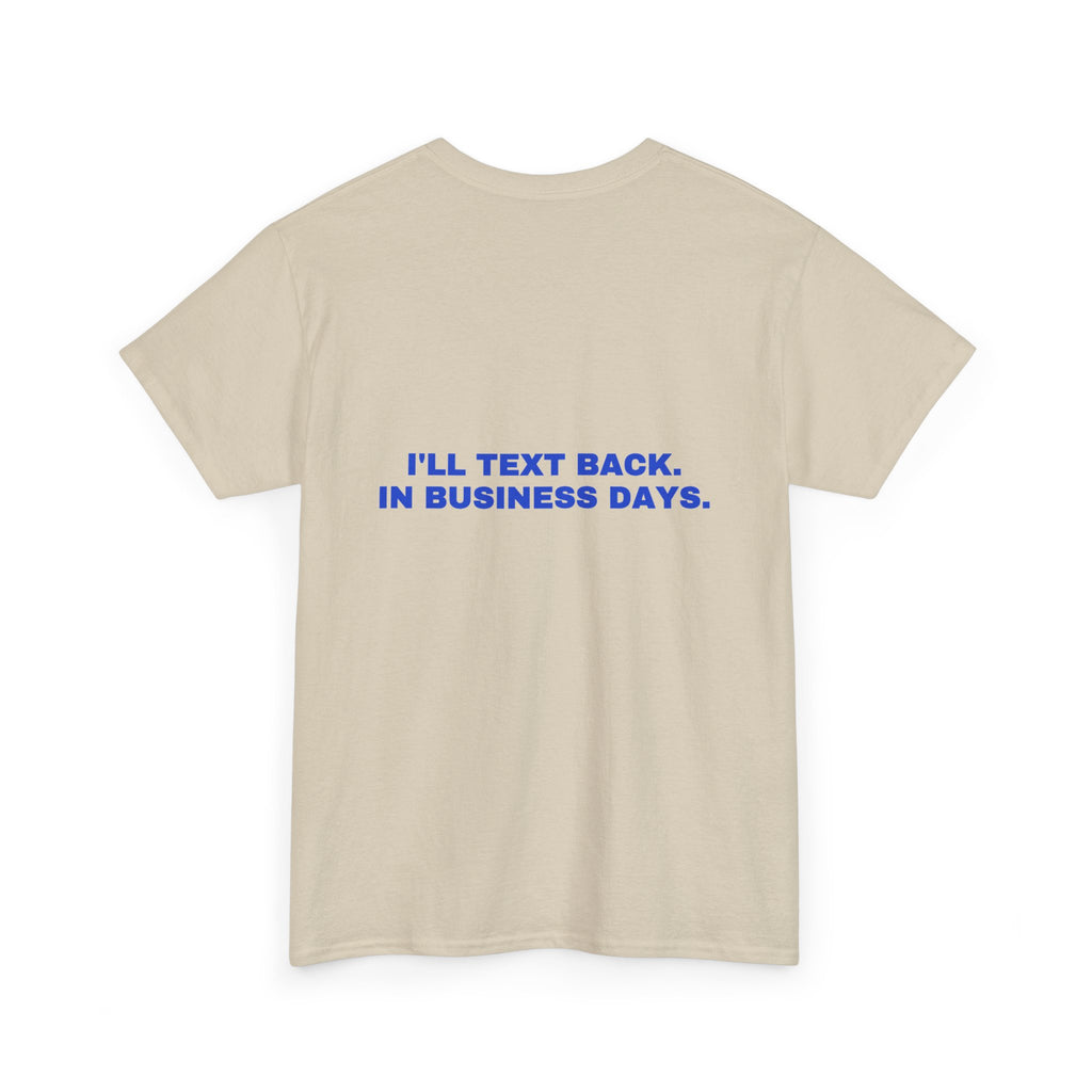 I'll text back. In business days. Cobalt print
