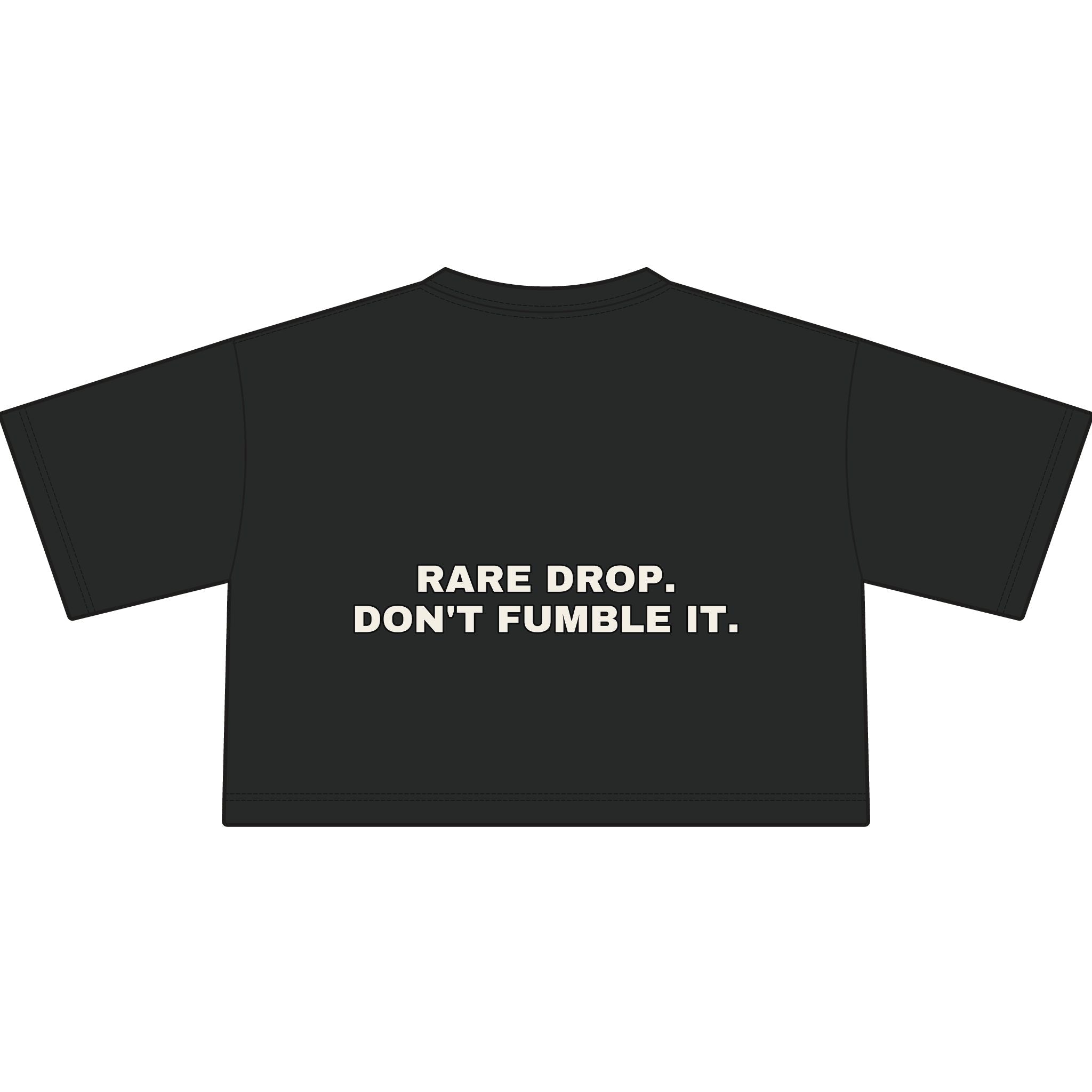 Rare drop. Don't fumble it. Statement Crop Tee - Funny Flirty Dating Gift for Her | Seen Zoned