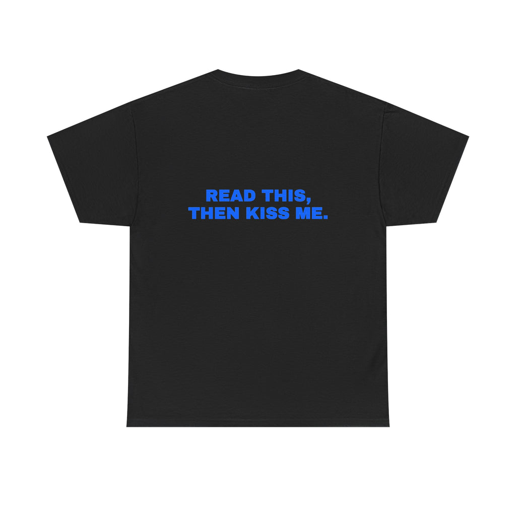 Read this, then kiss me. Royal print (dark)