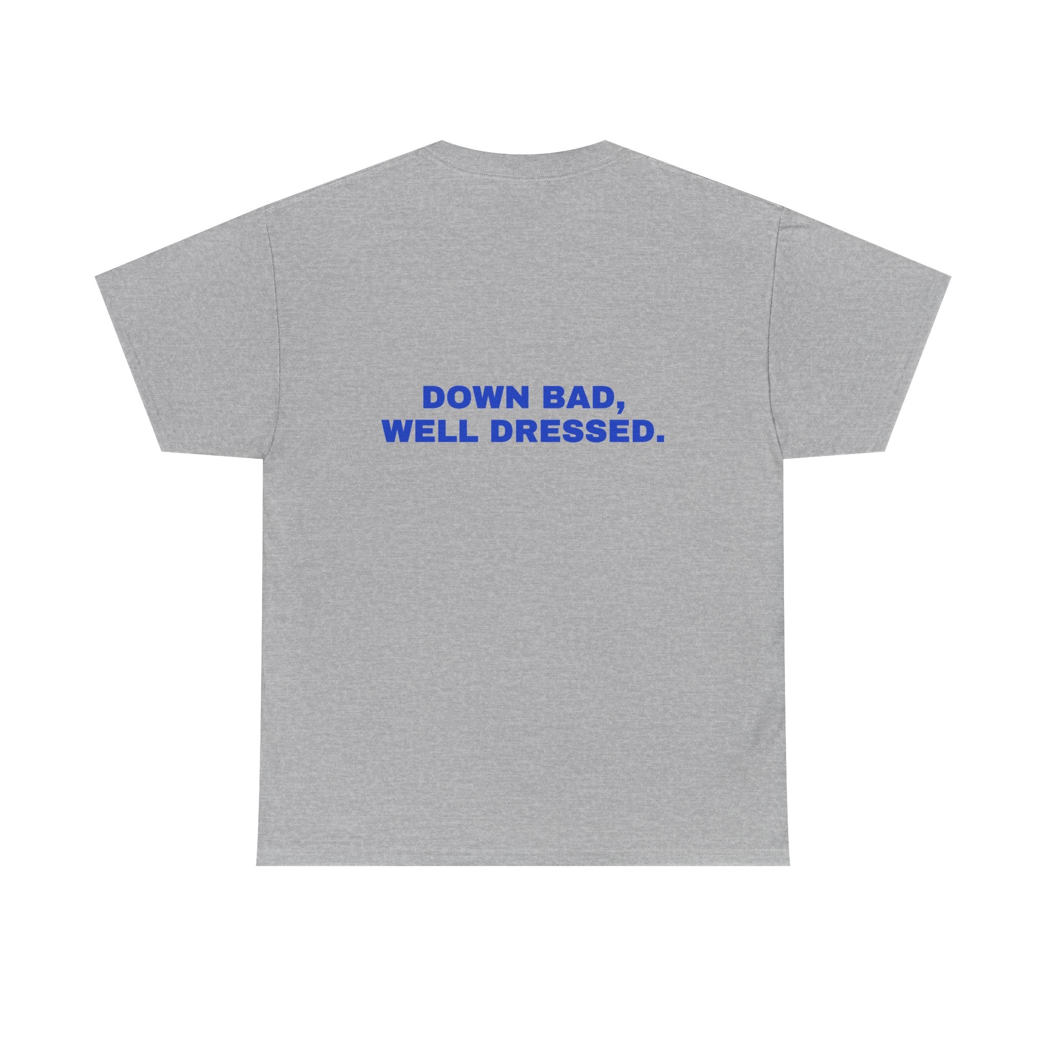 Down bad, well dressed. Cobalt print