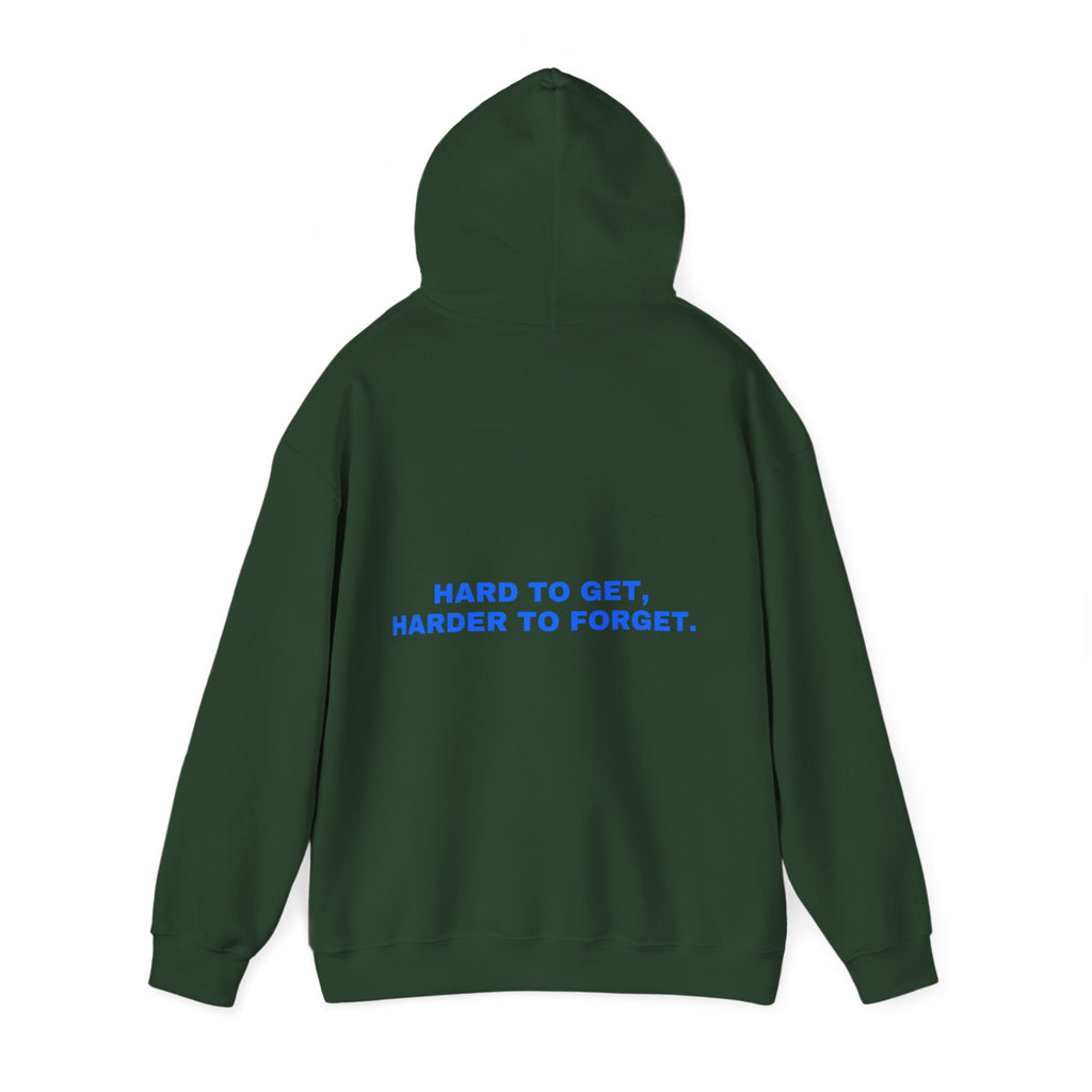Hard to get, harder to forget. Statement Hoodie - Funny Flirty Dating Gift, Gen-Z Read-Receipt Humor | Seen Zoned