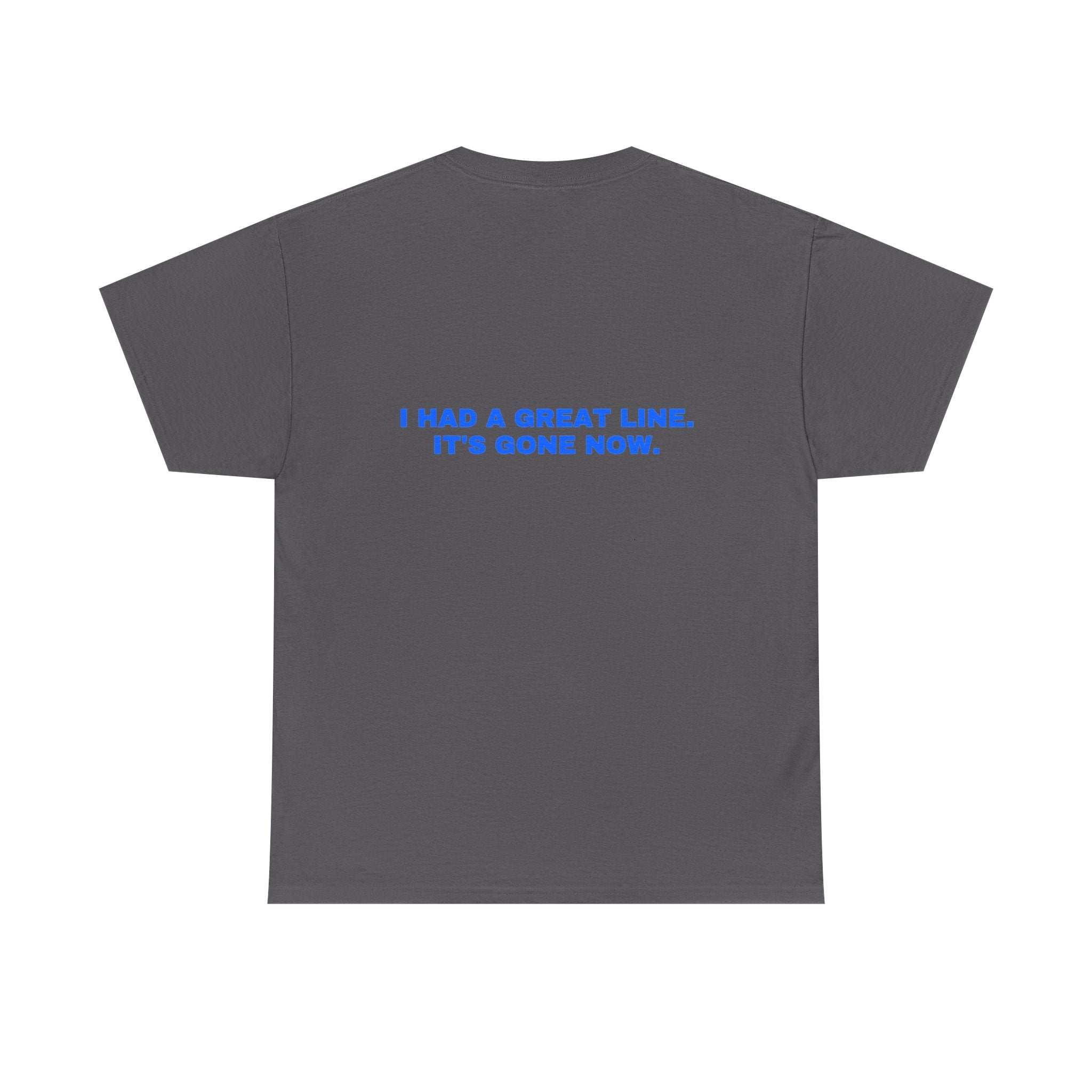 I had a great line. It's gone now. Royal print (dark)