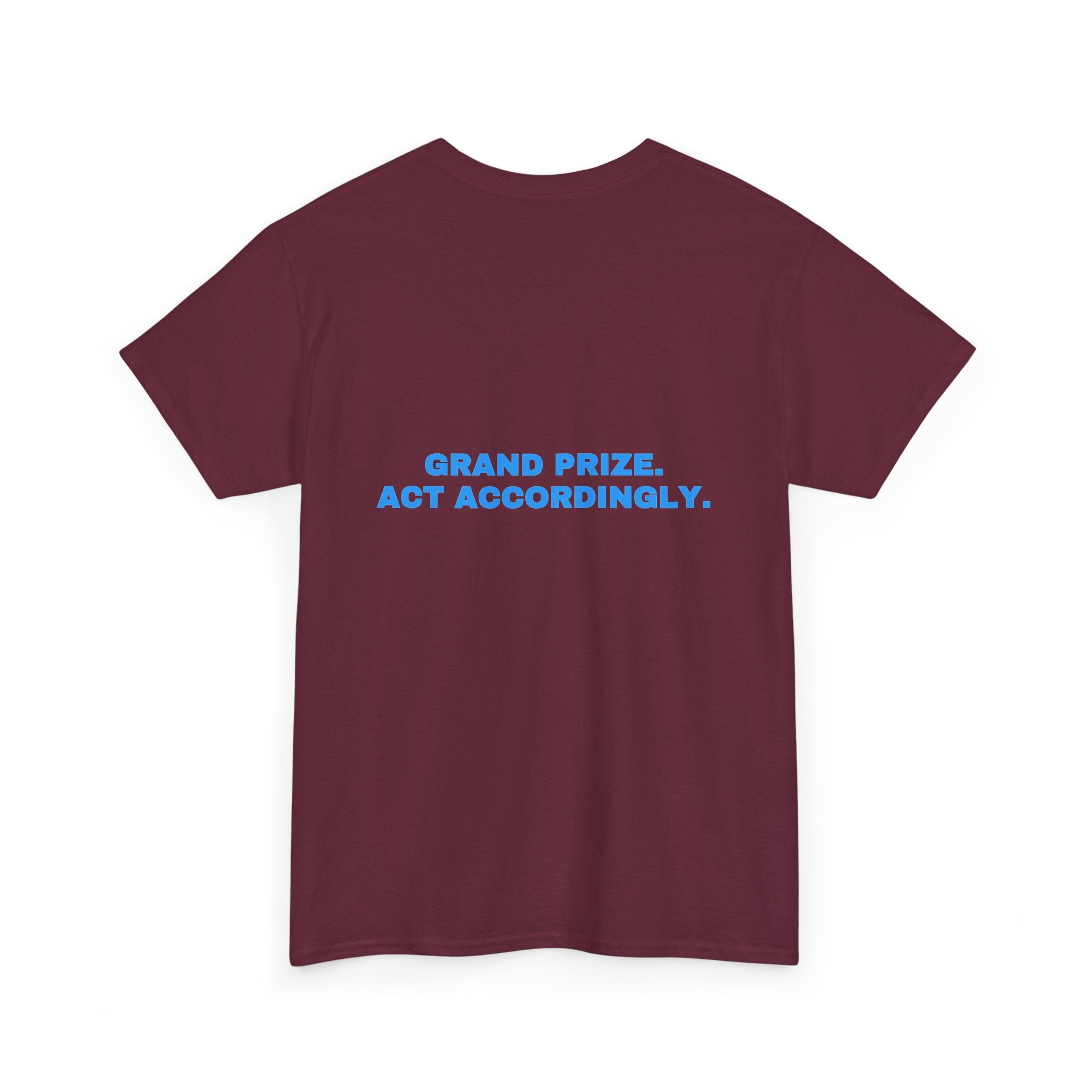 Grand prize. Act accordingly. Sky print (dark)