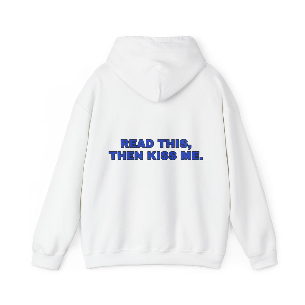 Read this, then kiss me. Cobalt print