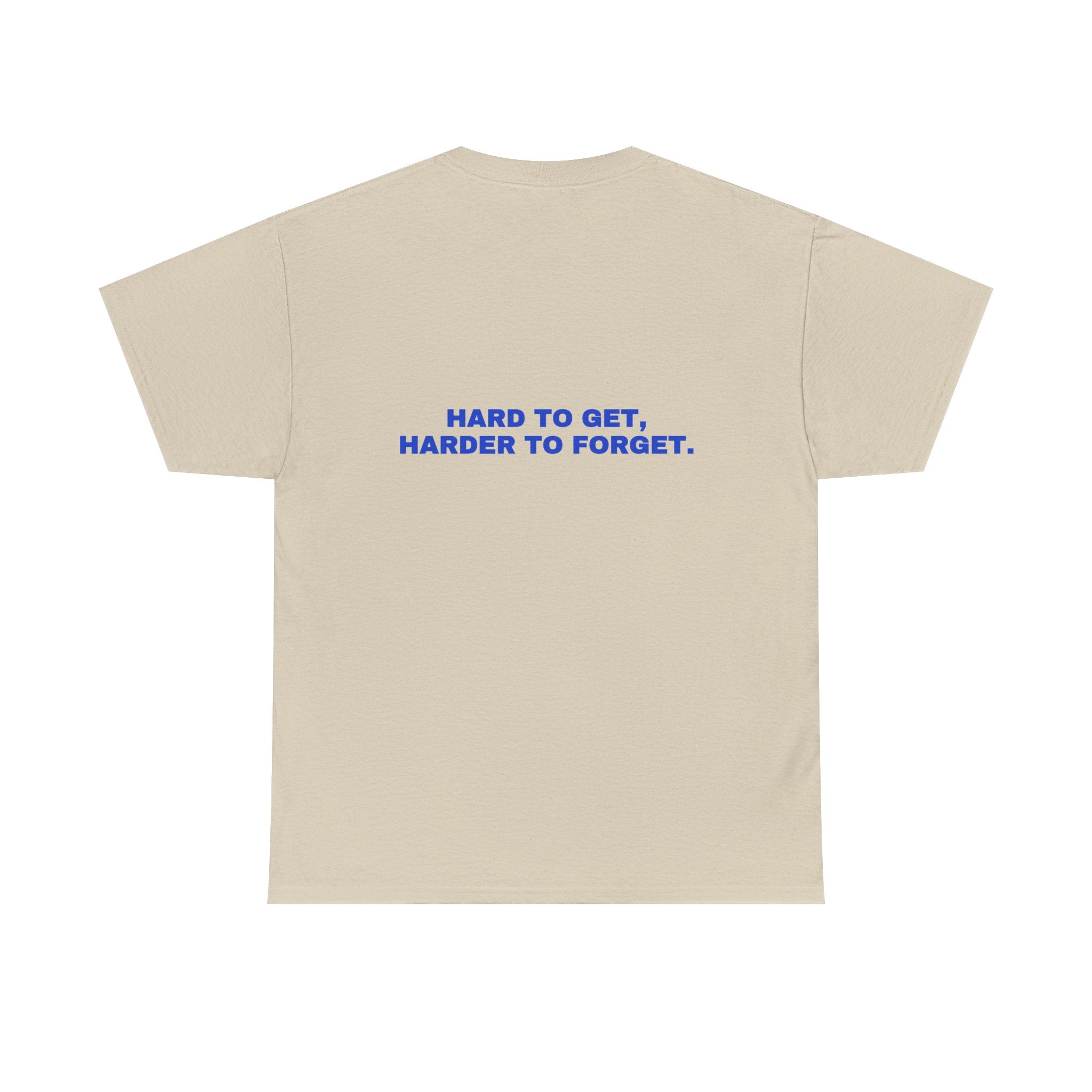 Hard to get, harder to forget. Cobalt print