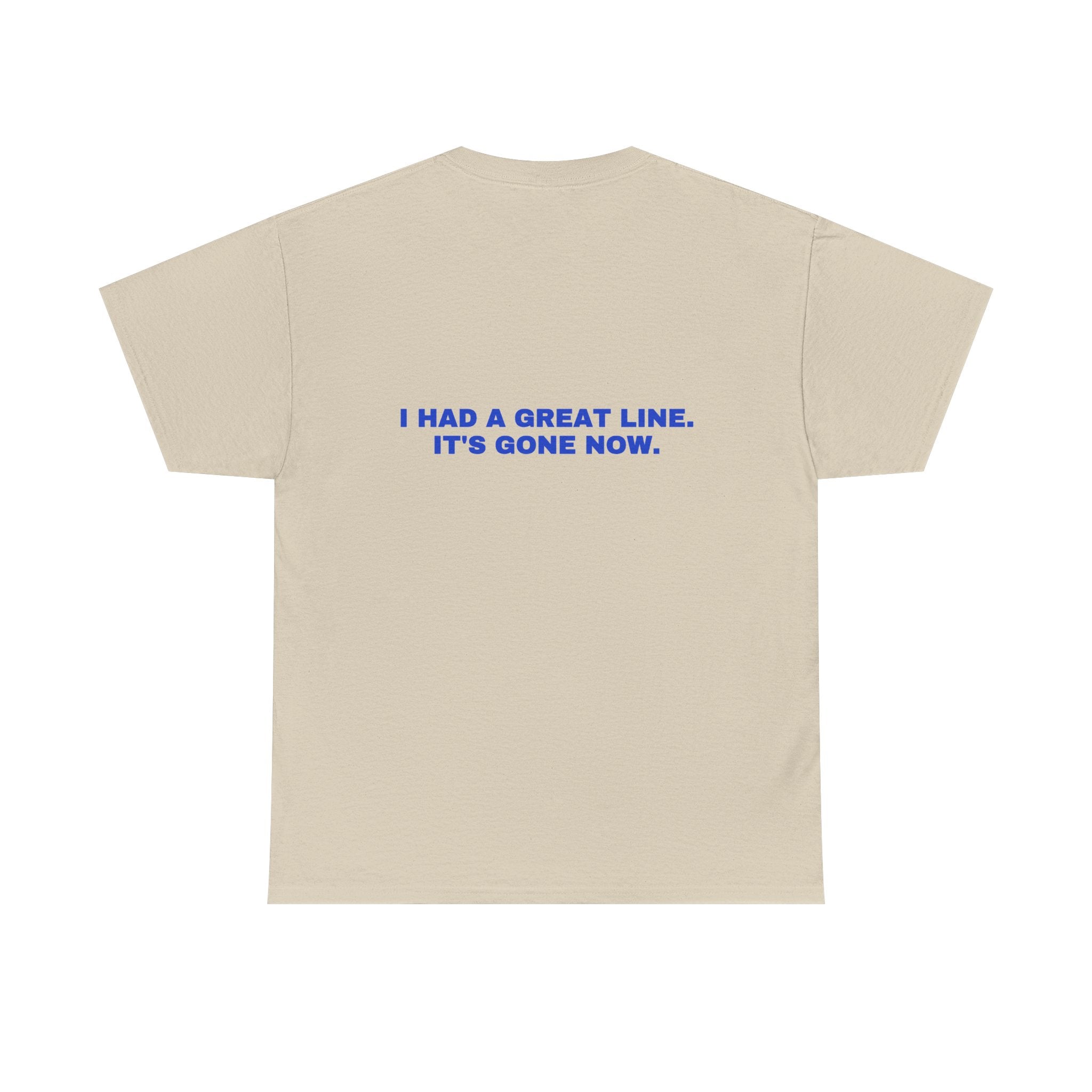 I had a great line. It's gone now. Cobalt print