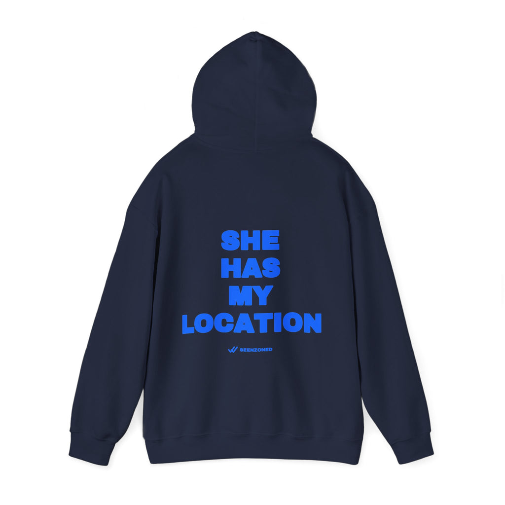 She has my location. Hoodie
