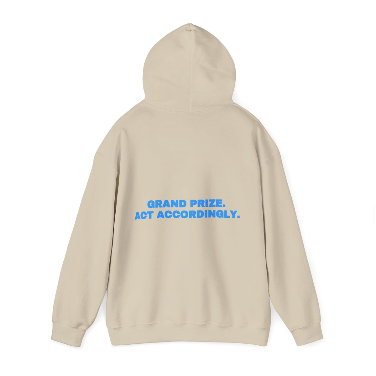 Grand prize. Act accordingly. Hoodie · Sky