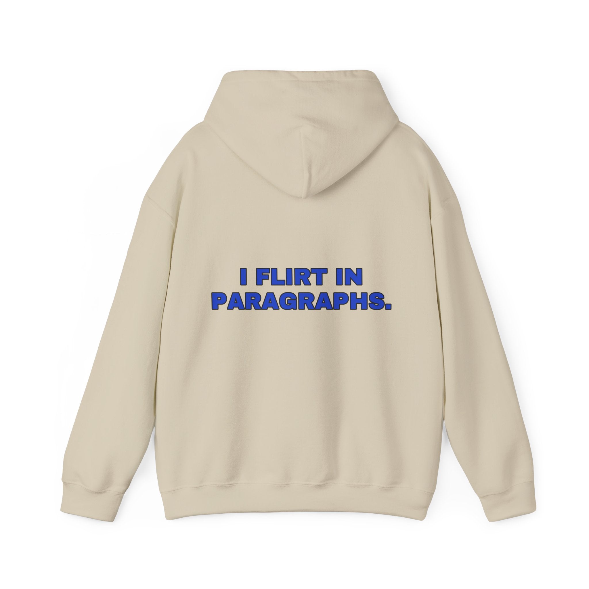 I flirt in paragraphs. Cobalt print
