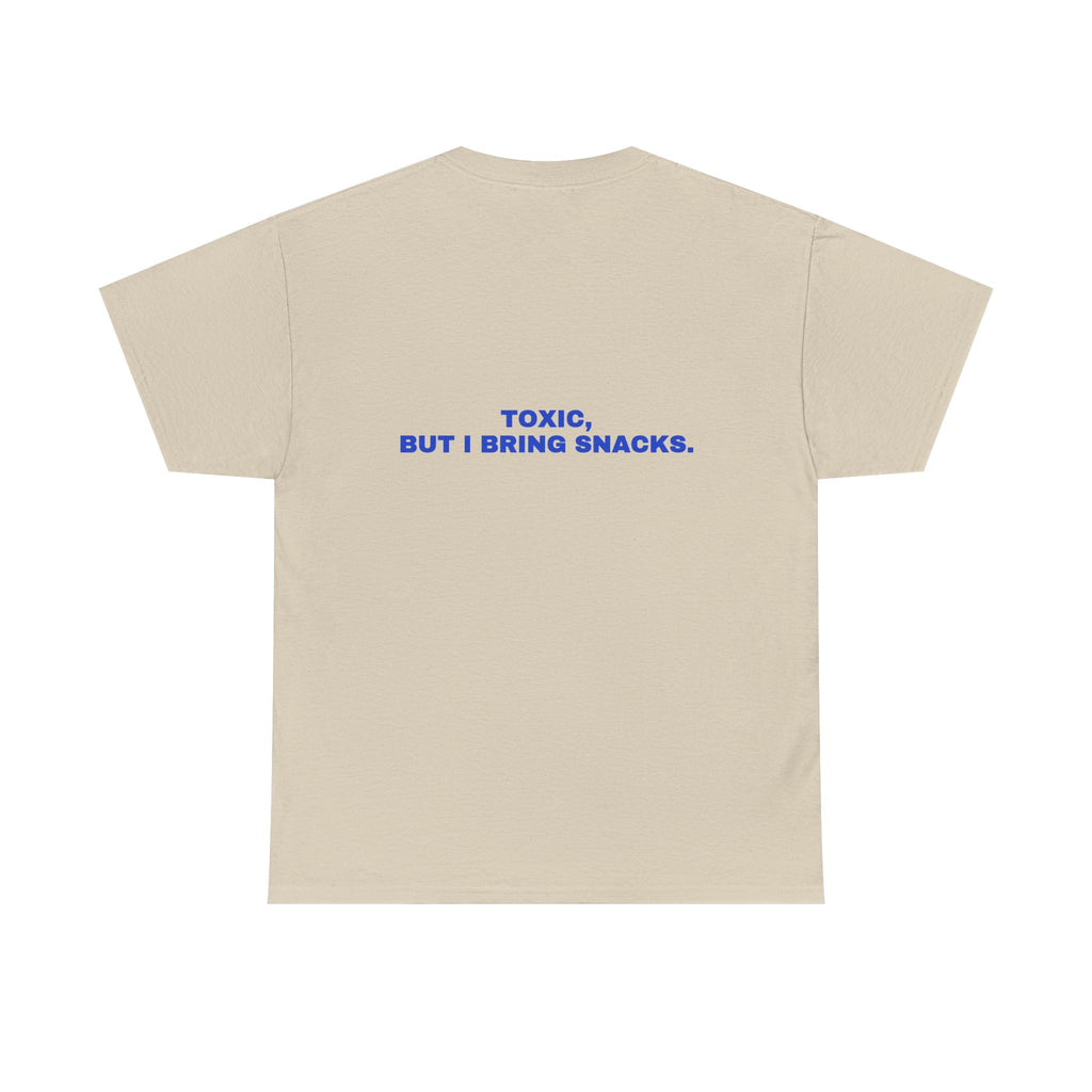 Toxic, but I bring snacks. Cobalt print