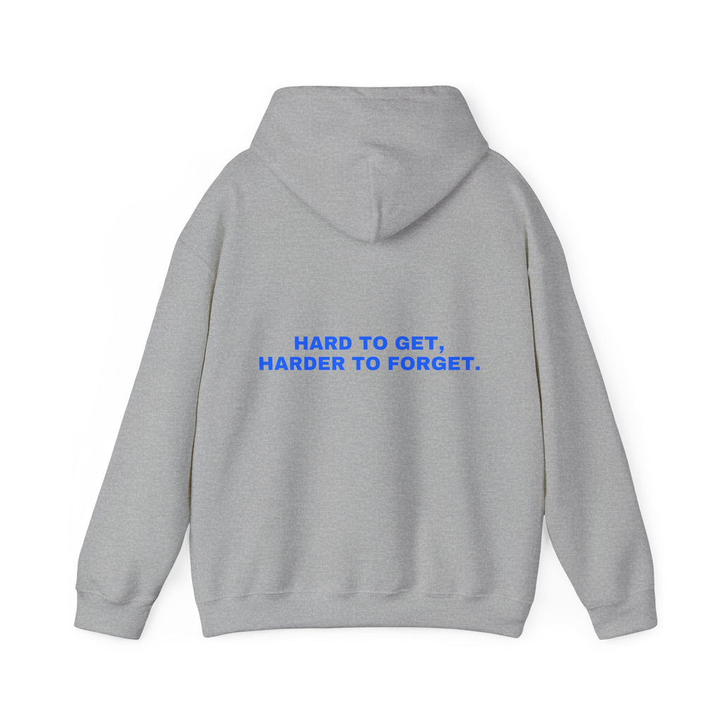 Hard to get, harder to forget. Statement Hoodie - Funny Flirty Dating Gift, Gen-Z Read-Receipt Humor | Seen Zoned