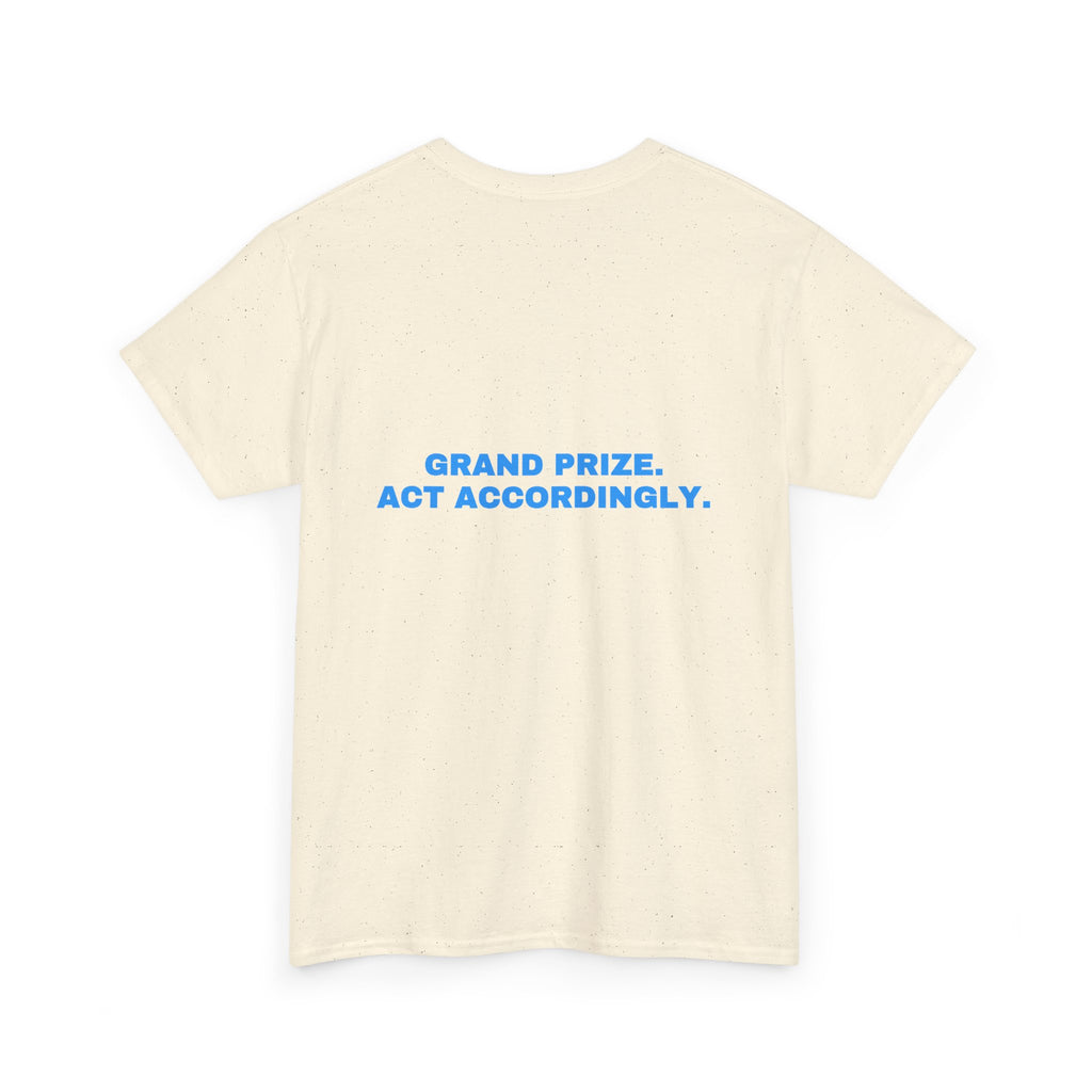 Grand prize. Act accordingly. Sky print