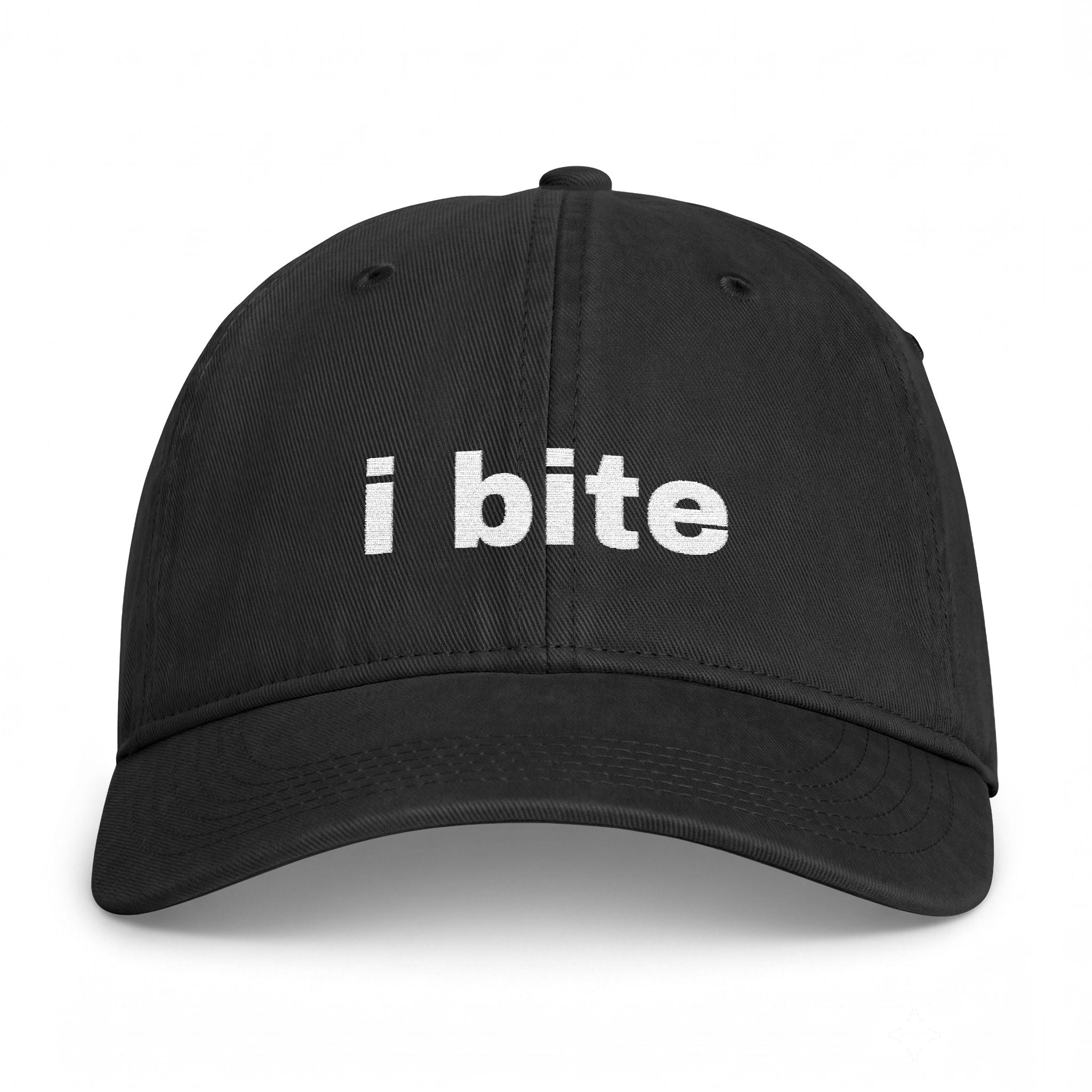 I Bite Embroidered Cap - Comfort Colors Garment-Washed Dad Hat | Seen Zoned