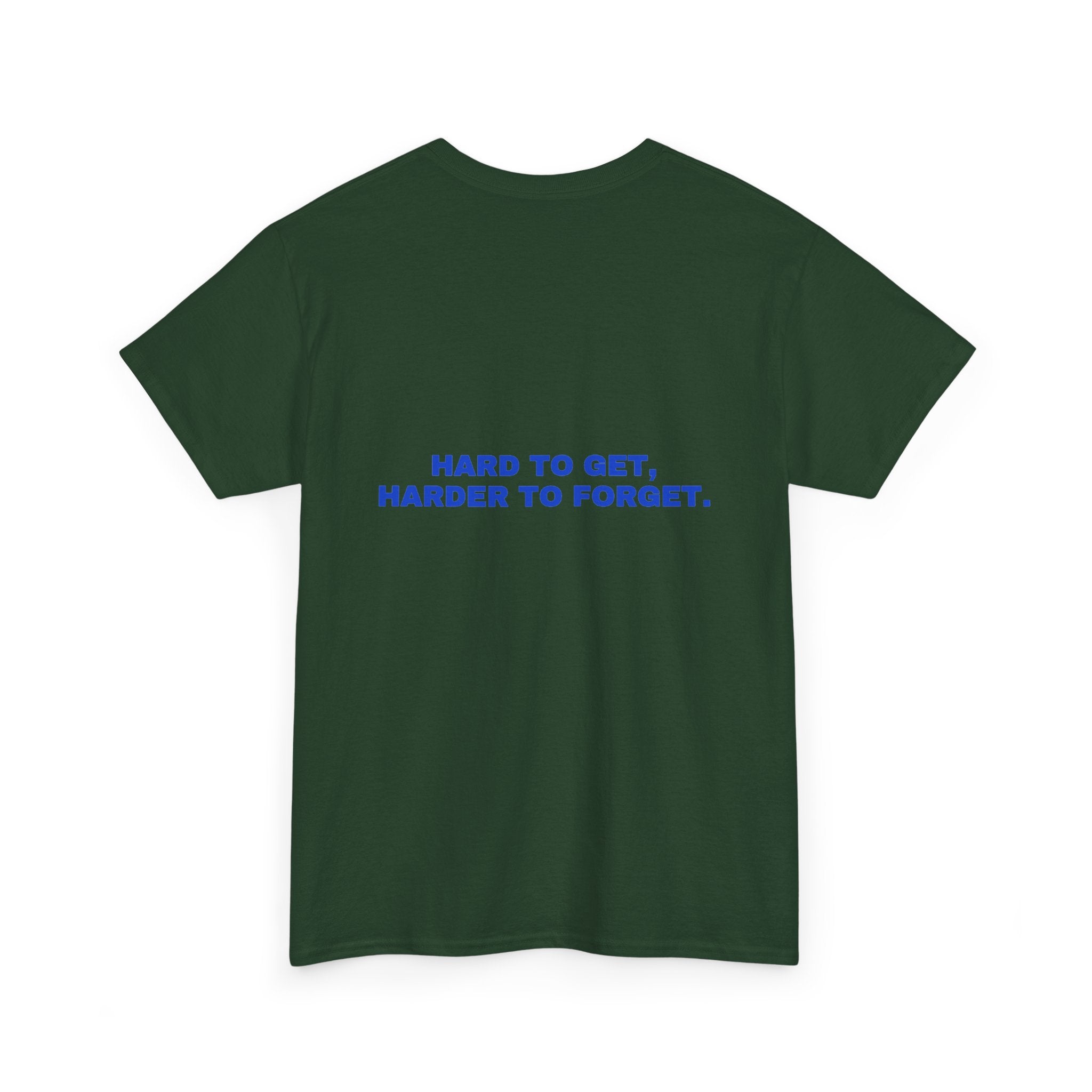 Hard to get, harder to forget. Cobalt print (dark)