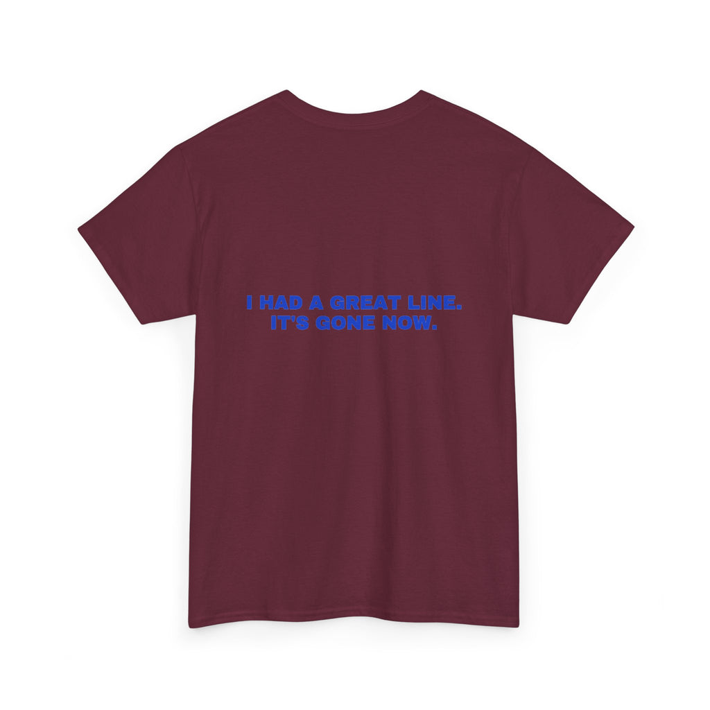 I had a great line. It's gone now. Cobalt print (dark)