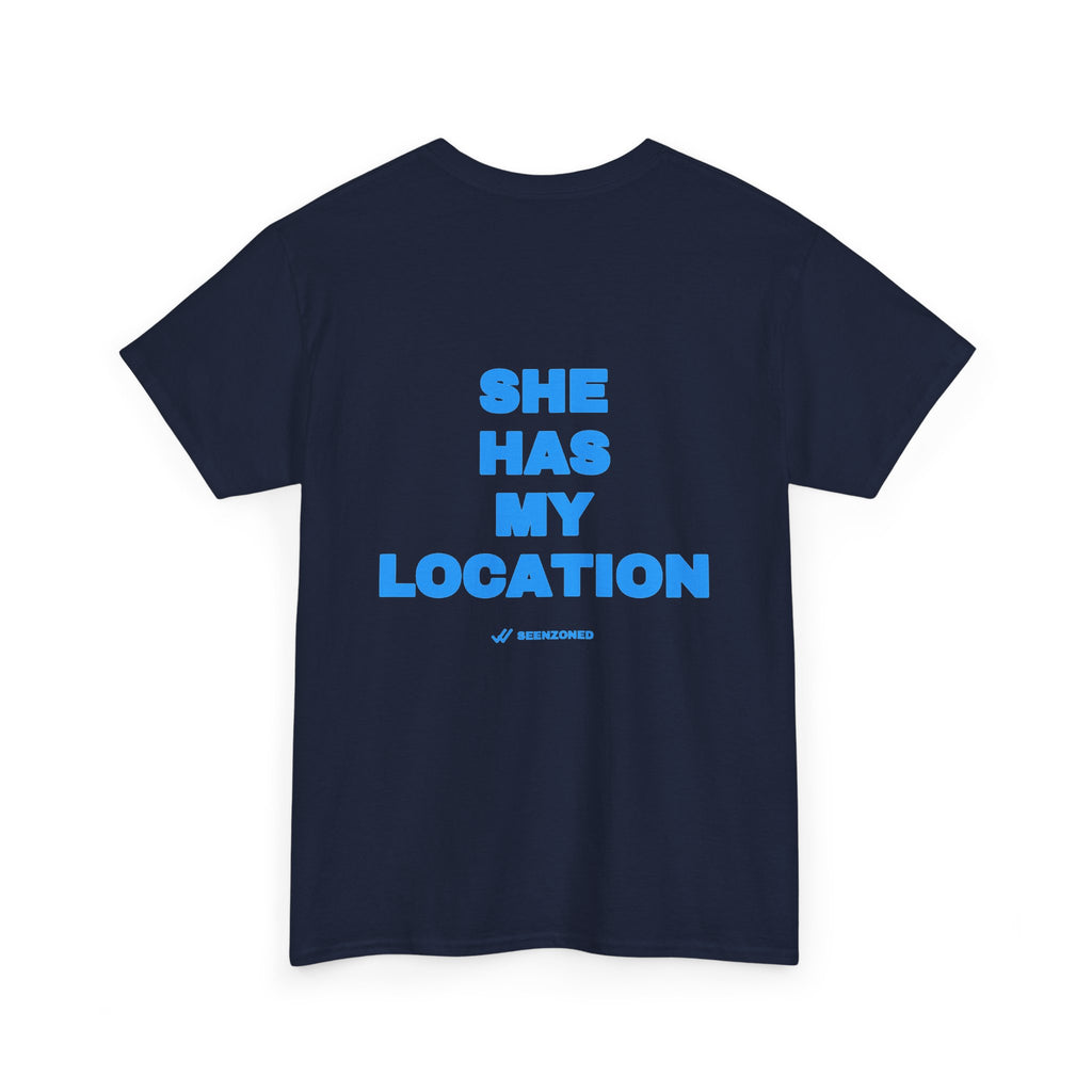 She has my location. Tee · Sky (dark)