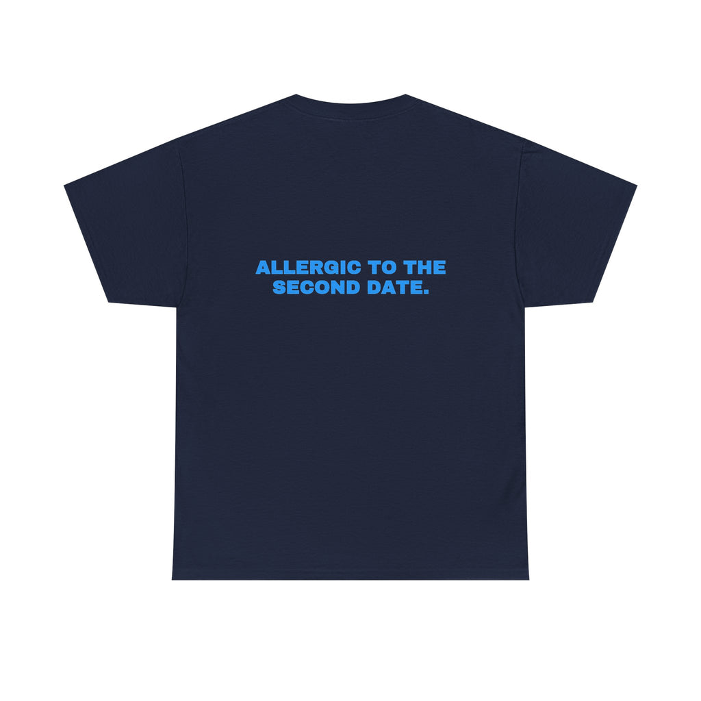 Allergic to the second date. Sky print (dark)