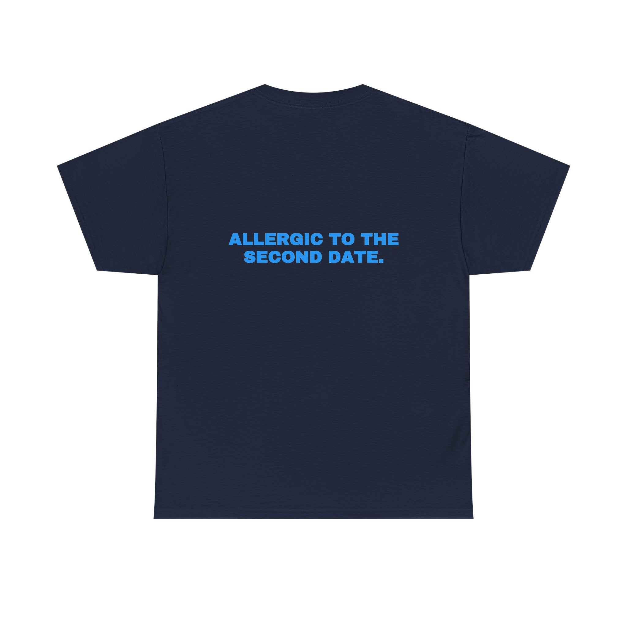 Allergic to the second date. Sky print (dark)