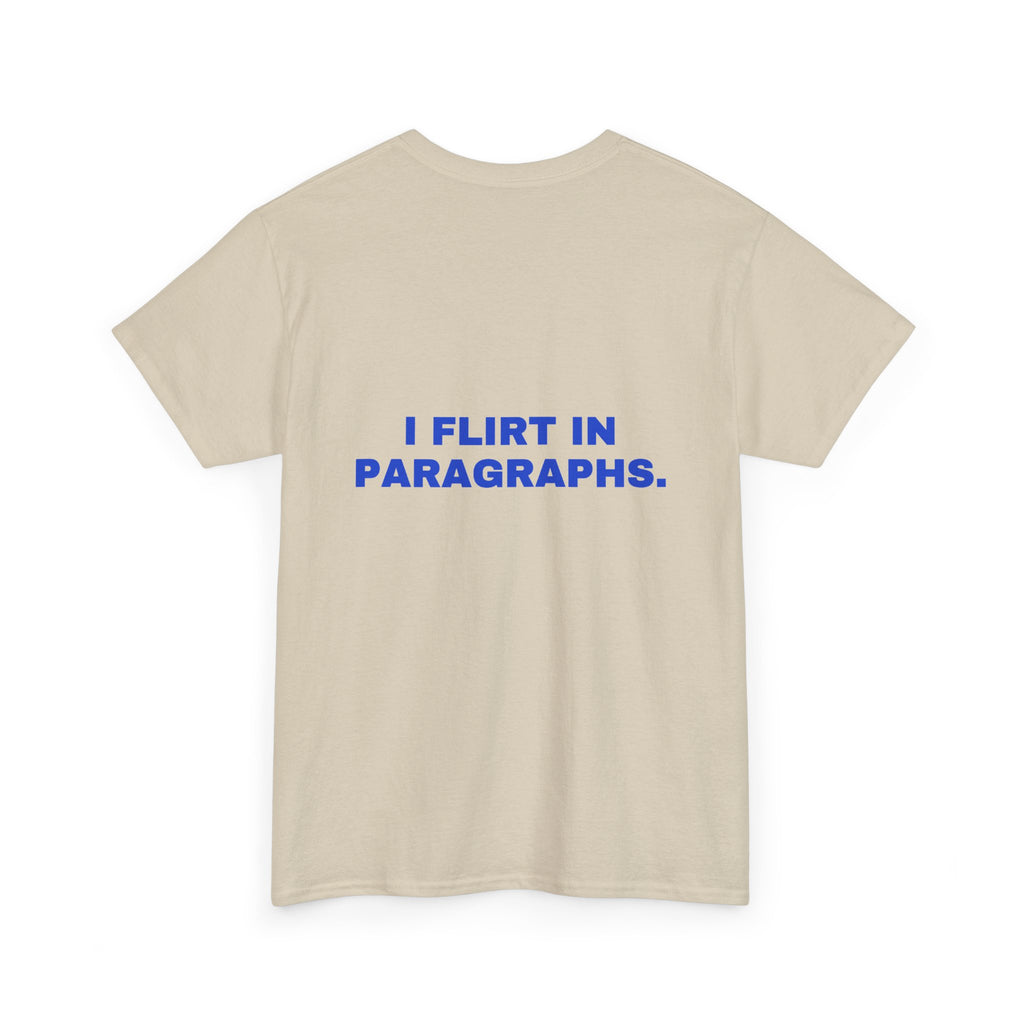I flirt in paragraphs. Cobalt print