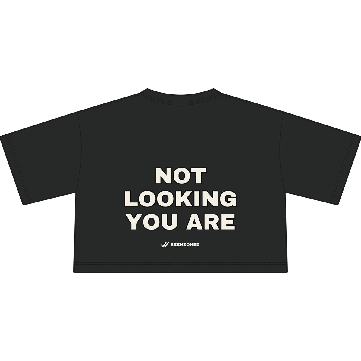 Not looking. You are. Crop Tee