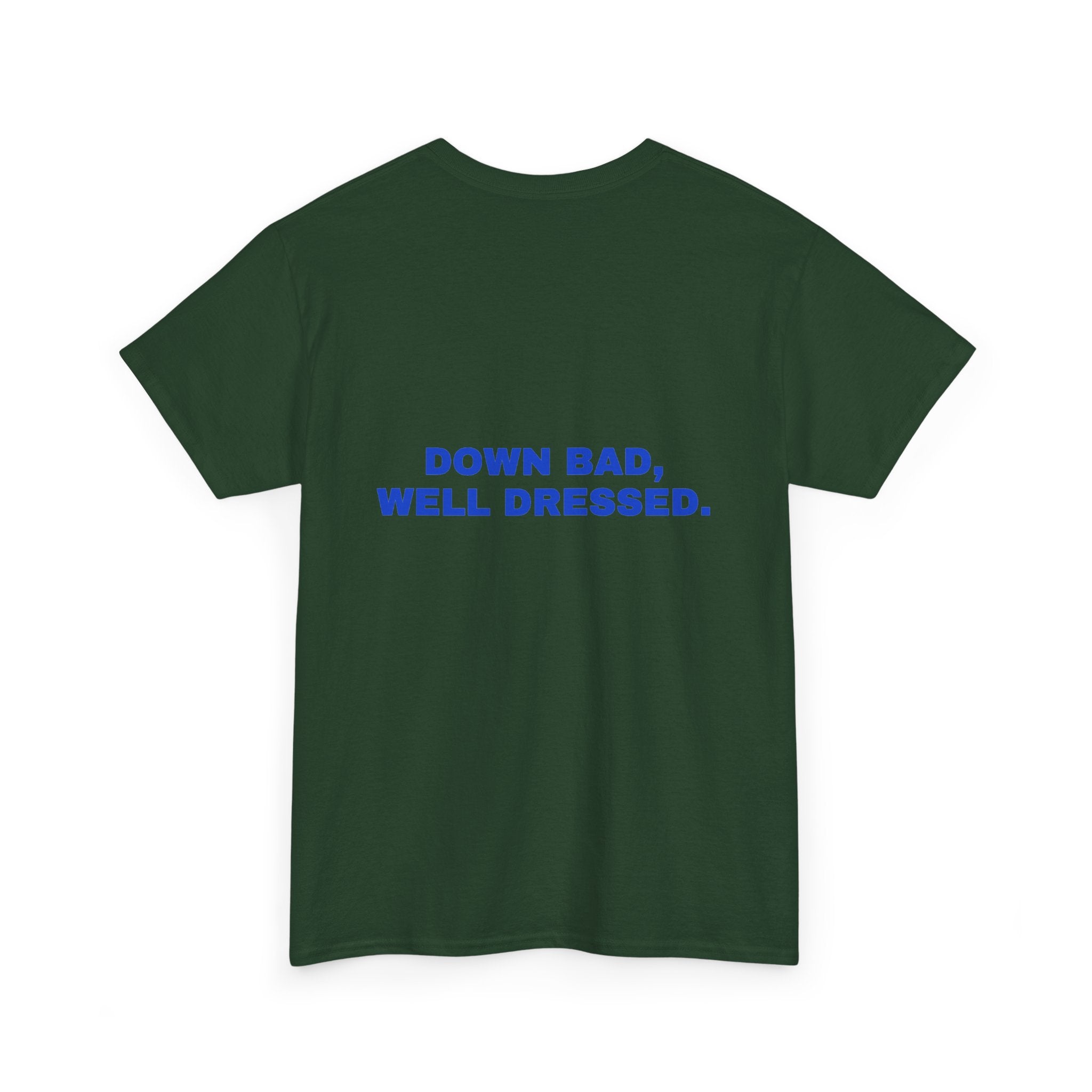 Down bad, well dressed. Cobalt print (dark)