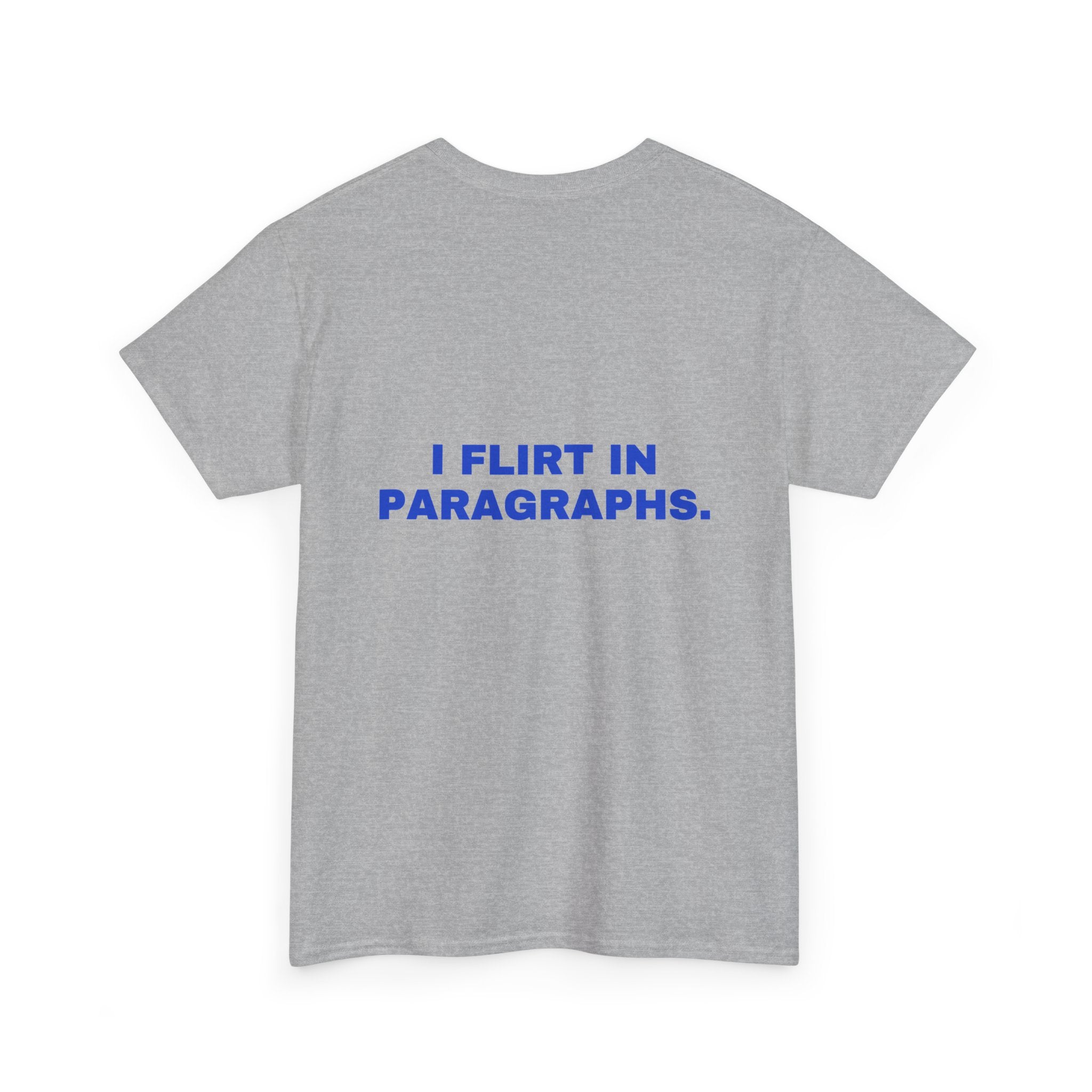 I flirt in paragraphs. Cobalt print