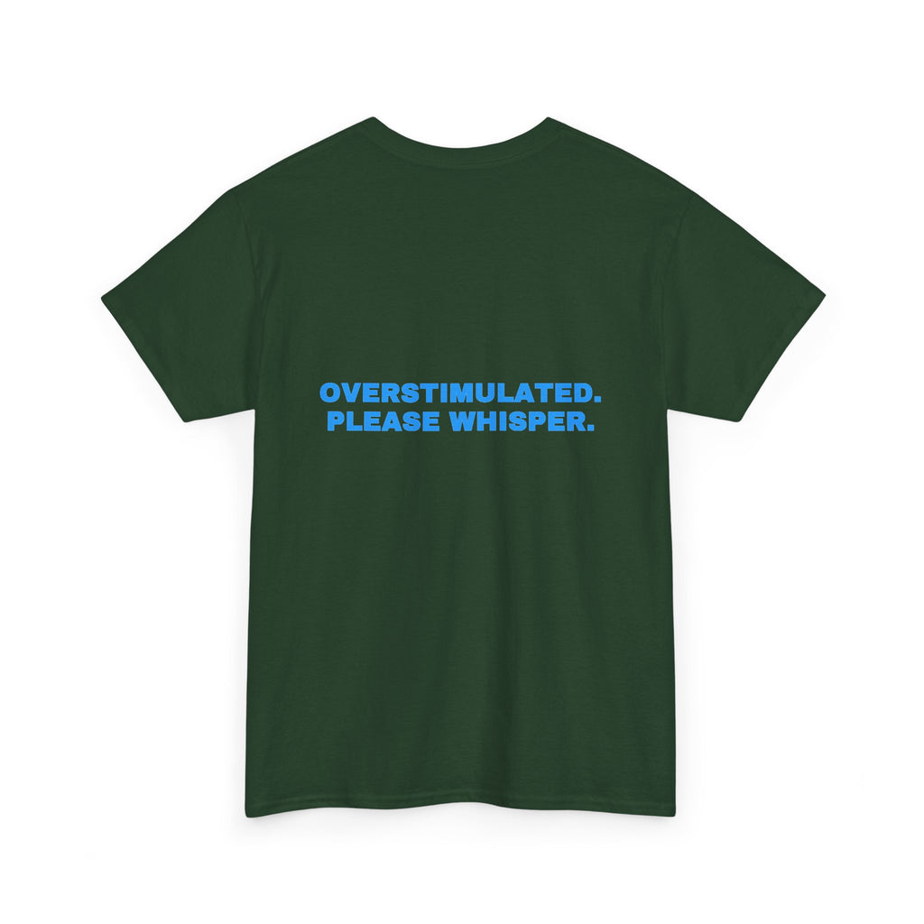Overstimulated. Please whisper. Sky print (dark)