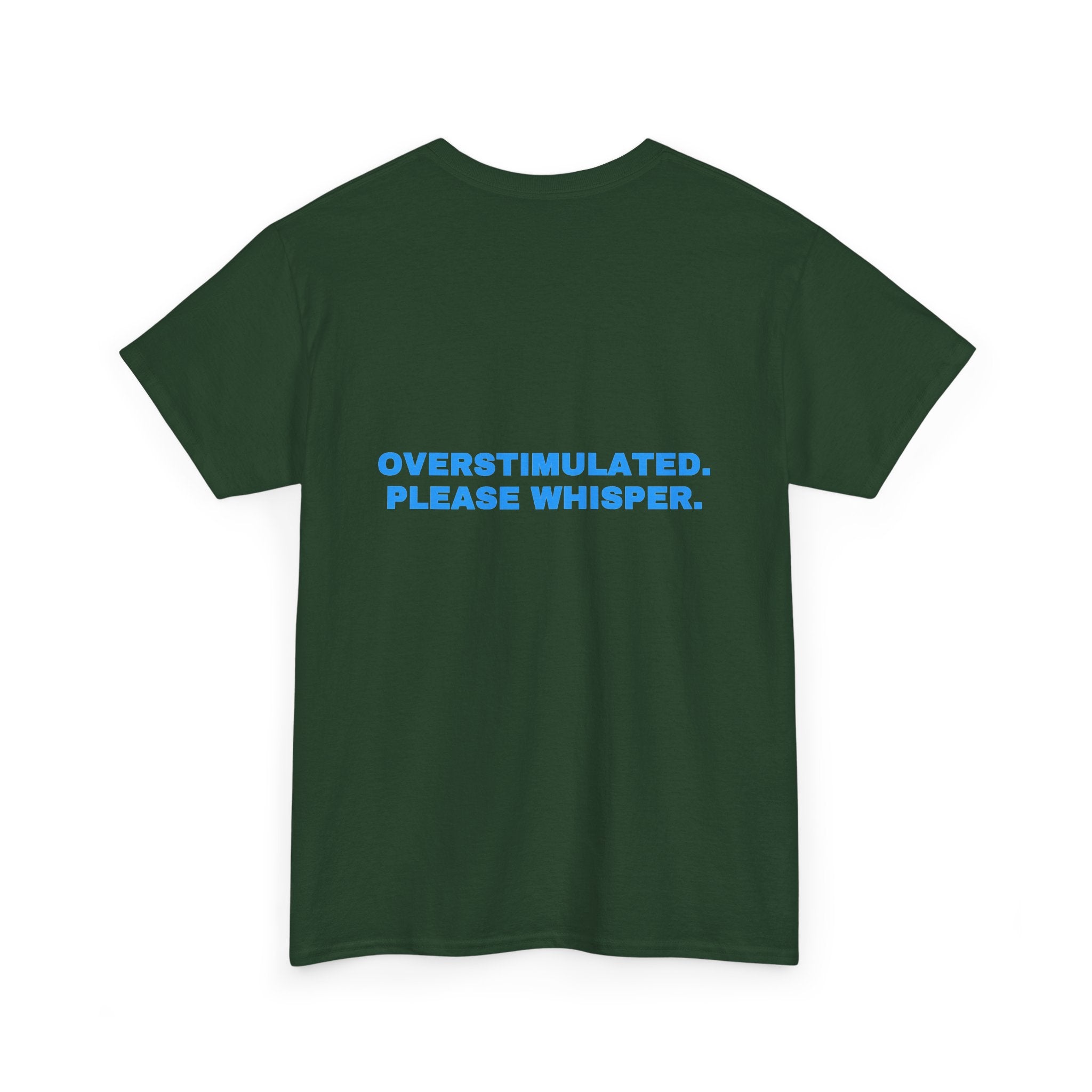 Overstimulated. Please whisper. Sky print (dark)