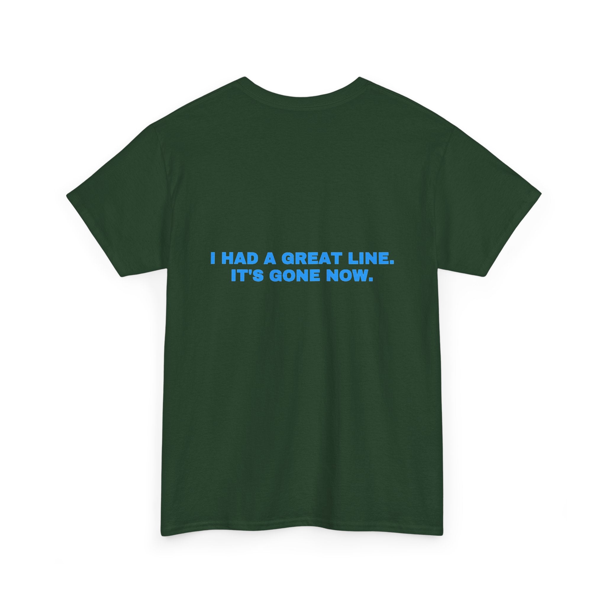 I had a great line. It's gone now. Sky print (dark)