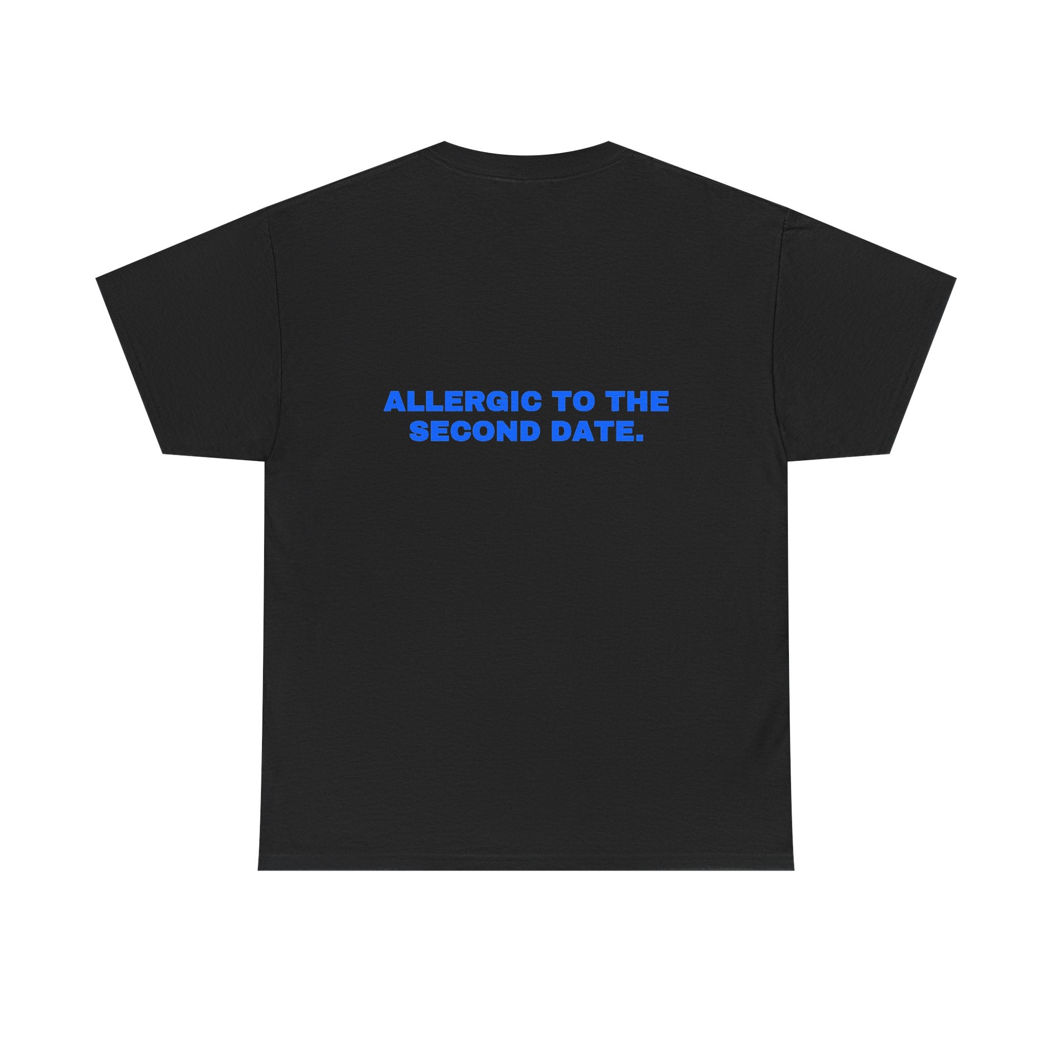 Allergic to the second date. Royal print (dark)