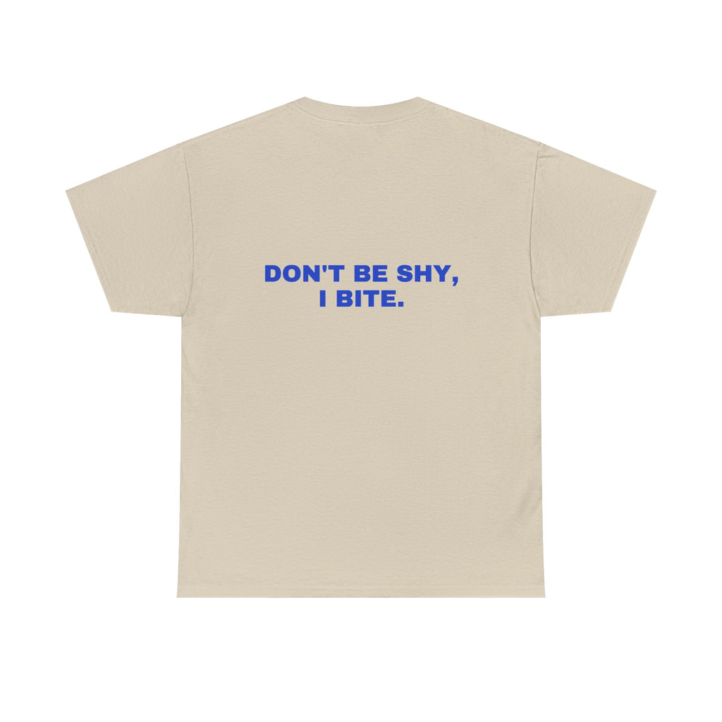 Don't be shy, I bite. Cobalt print