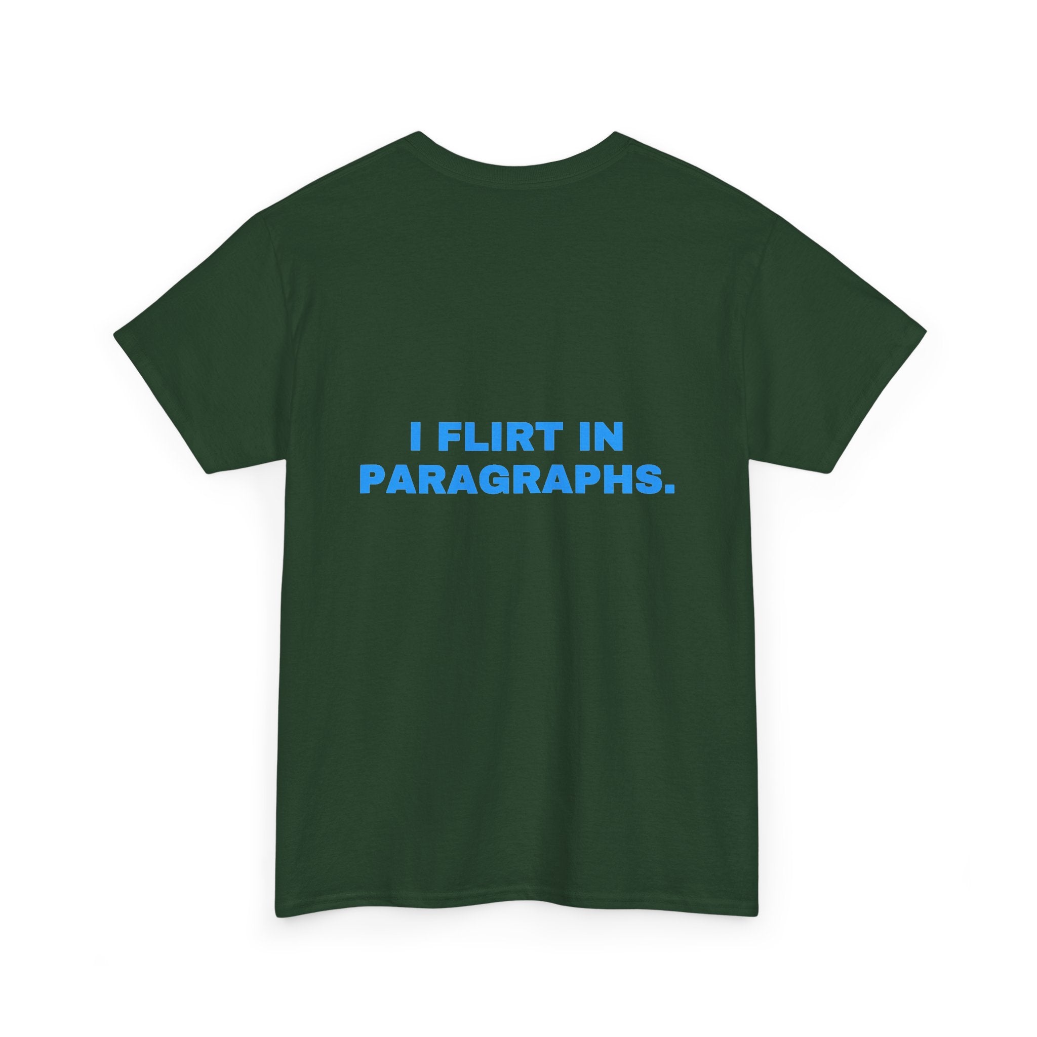 I flirt in paragraphs. Sky print (dark)