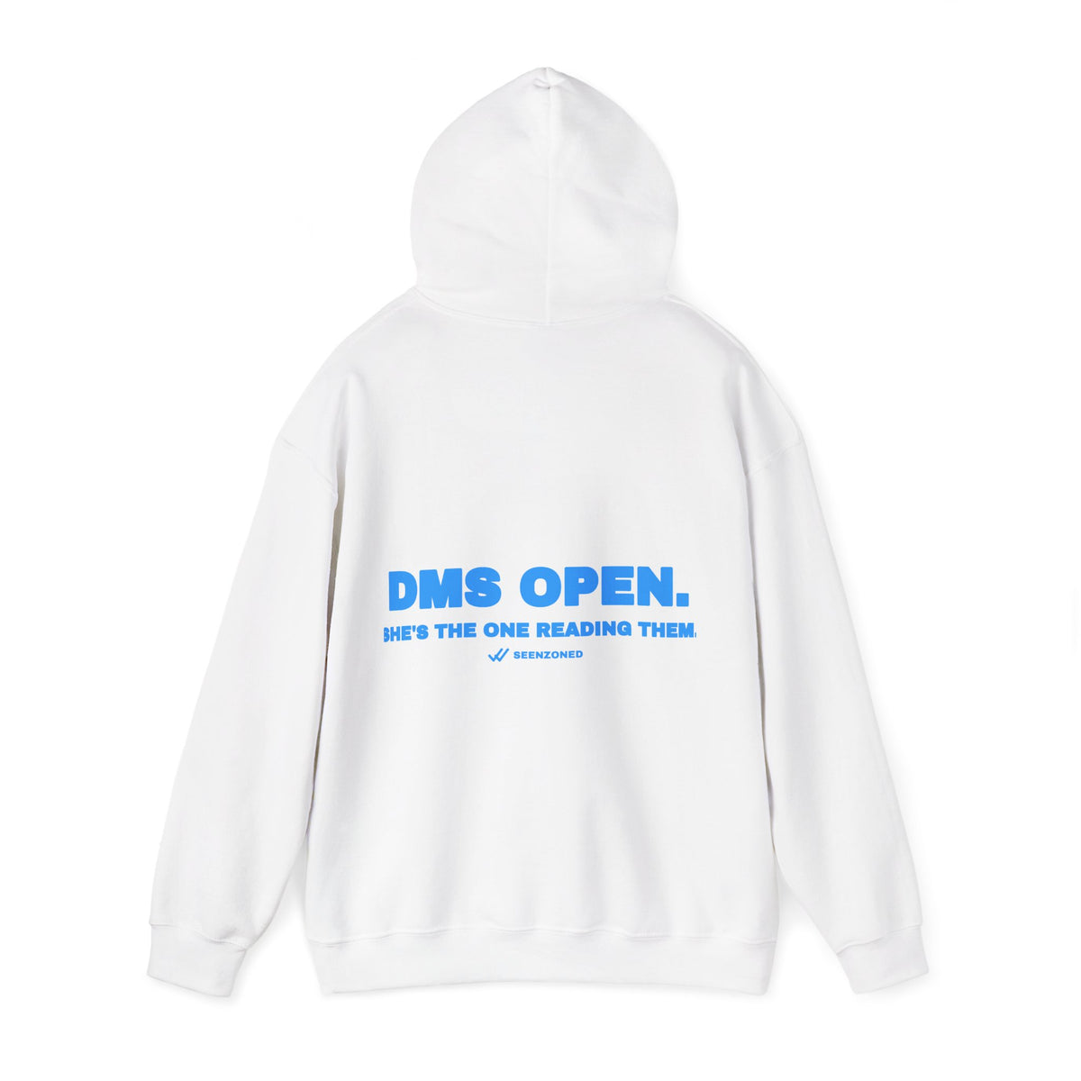 DMs open. She's the one reading them. Hoodie · Sky