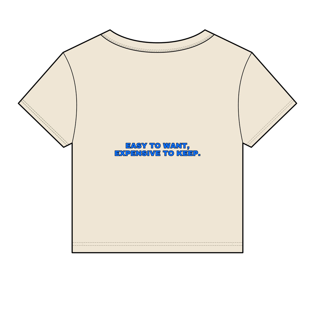 Easy to want, expensive to keep. Statement Baby Tee - Funny Flirty Dating Gift for Her | Seen Zoned