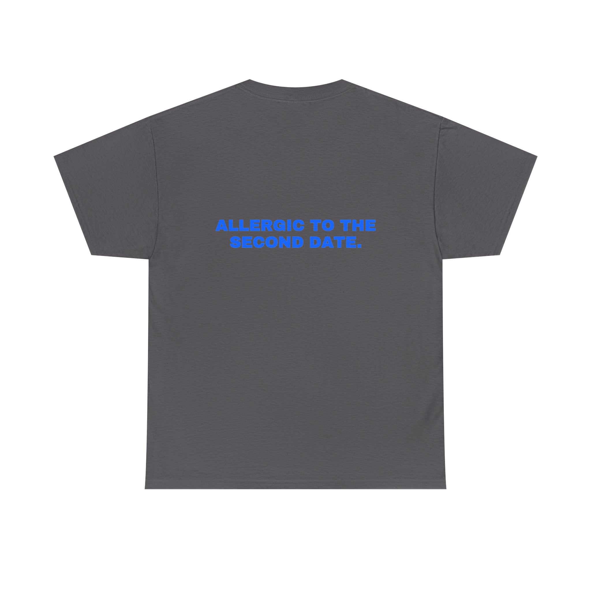 Allergic to the second date. Royal print (dark)