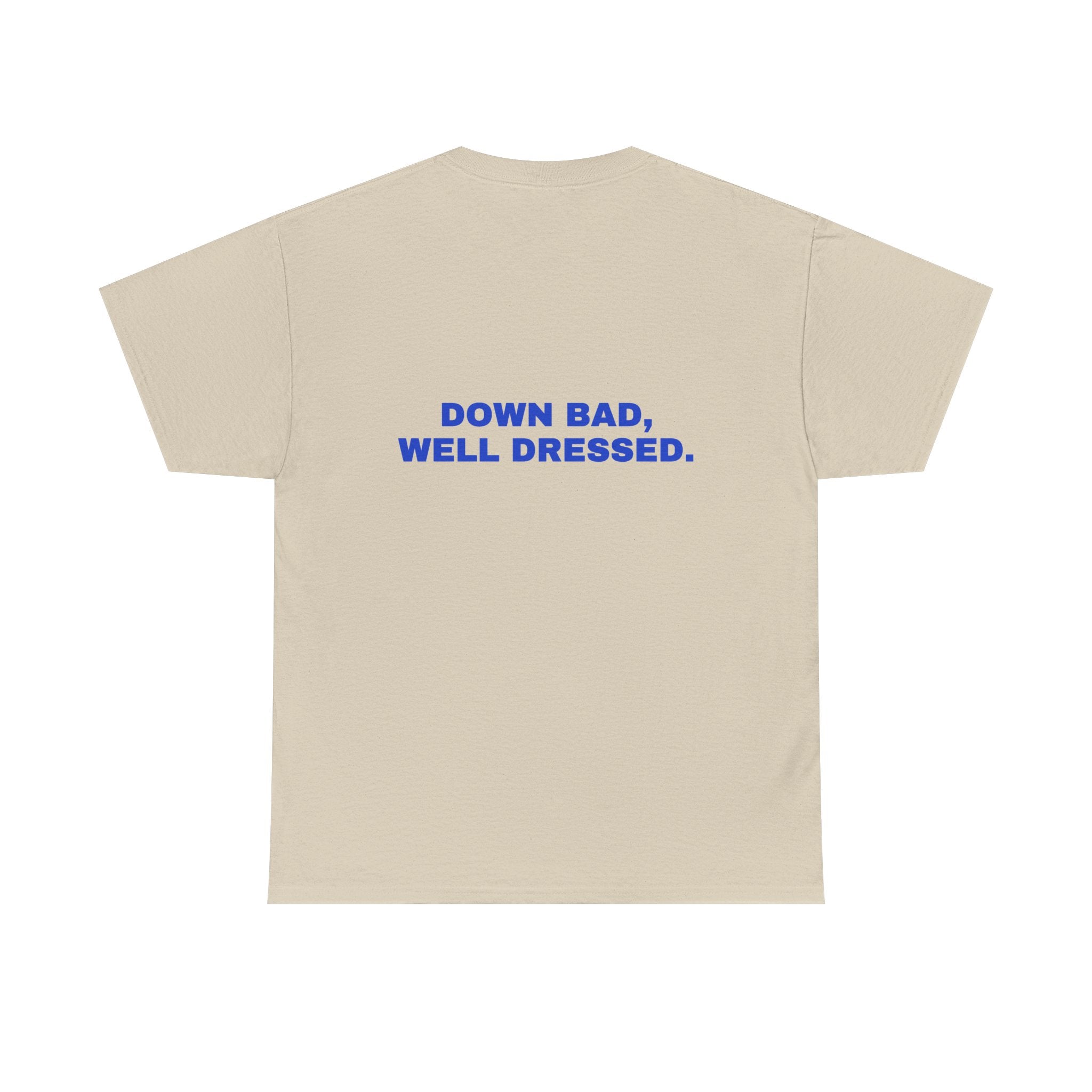 Down bad, well dressed. Cobalt print