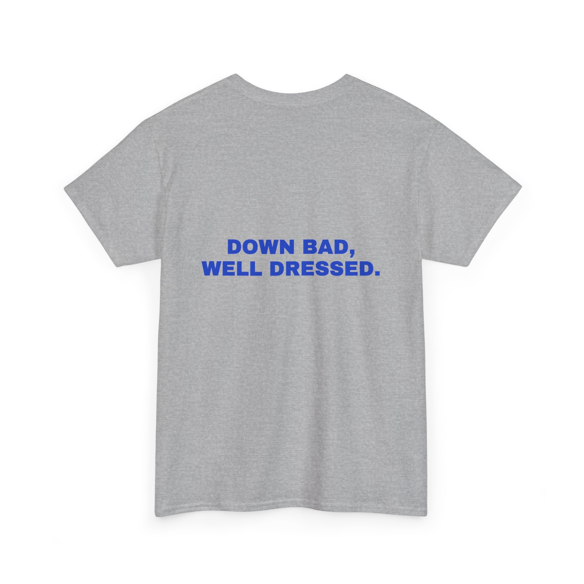 Down bad, well dressed. Cobalt print