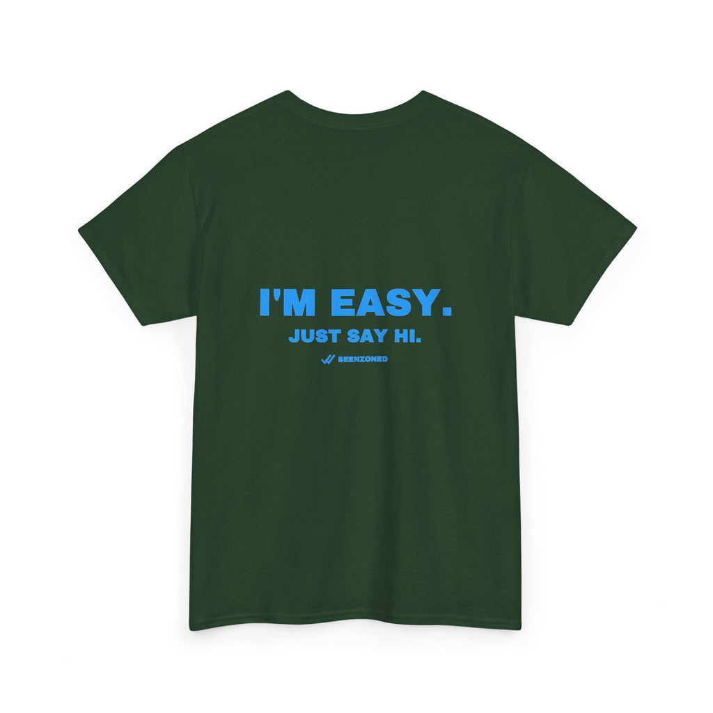 I'm easy. Just say hi. Sky print (dark)