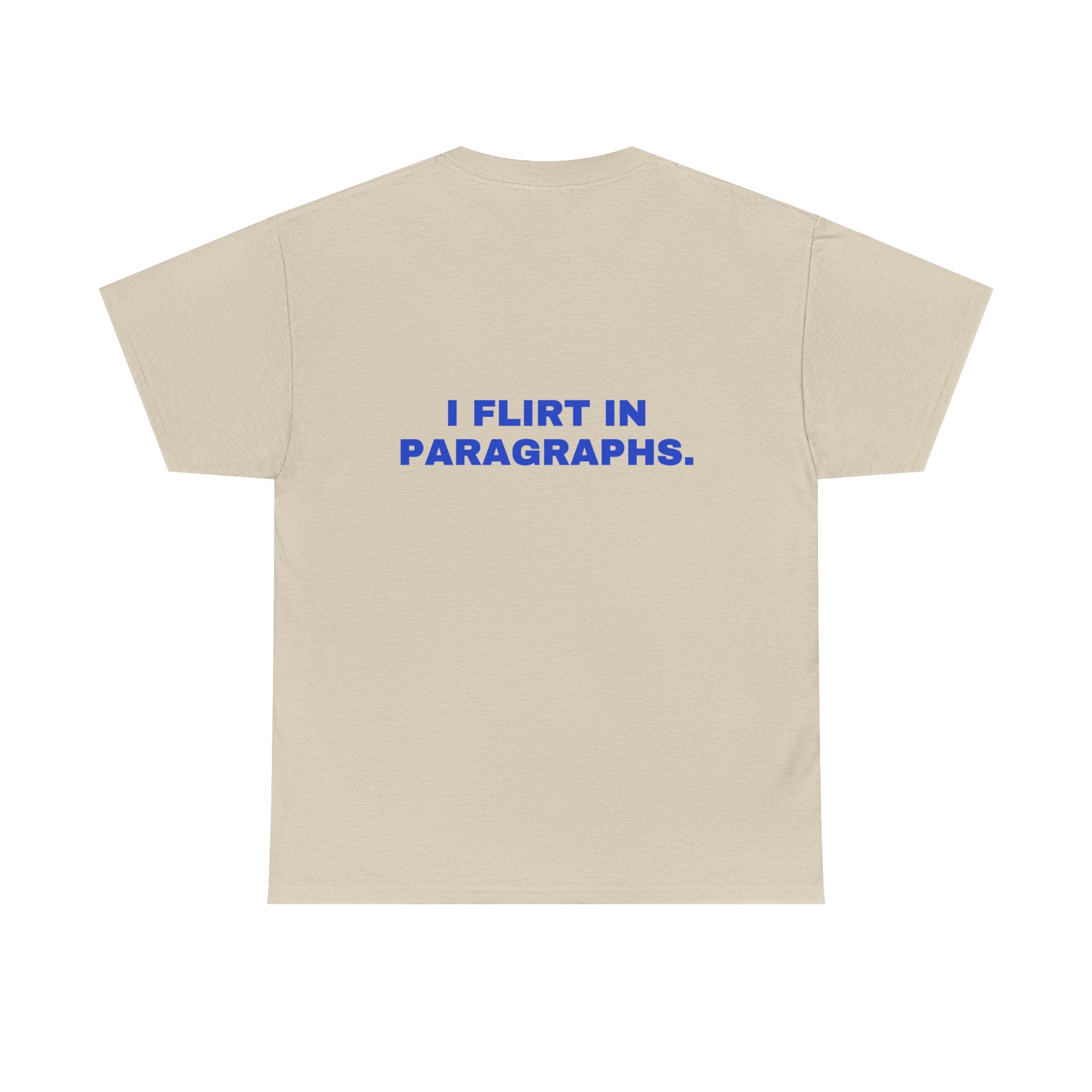 I flirt in paragraphs. Cobalt print