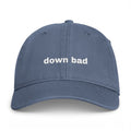 Down Bad Embroidered Cap - Comfort Colors Garment-Washed Dad Hat | Seen Zoned