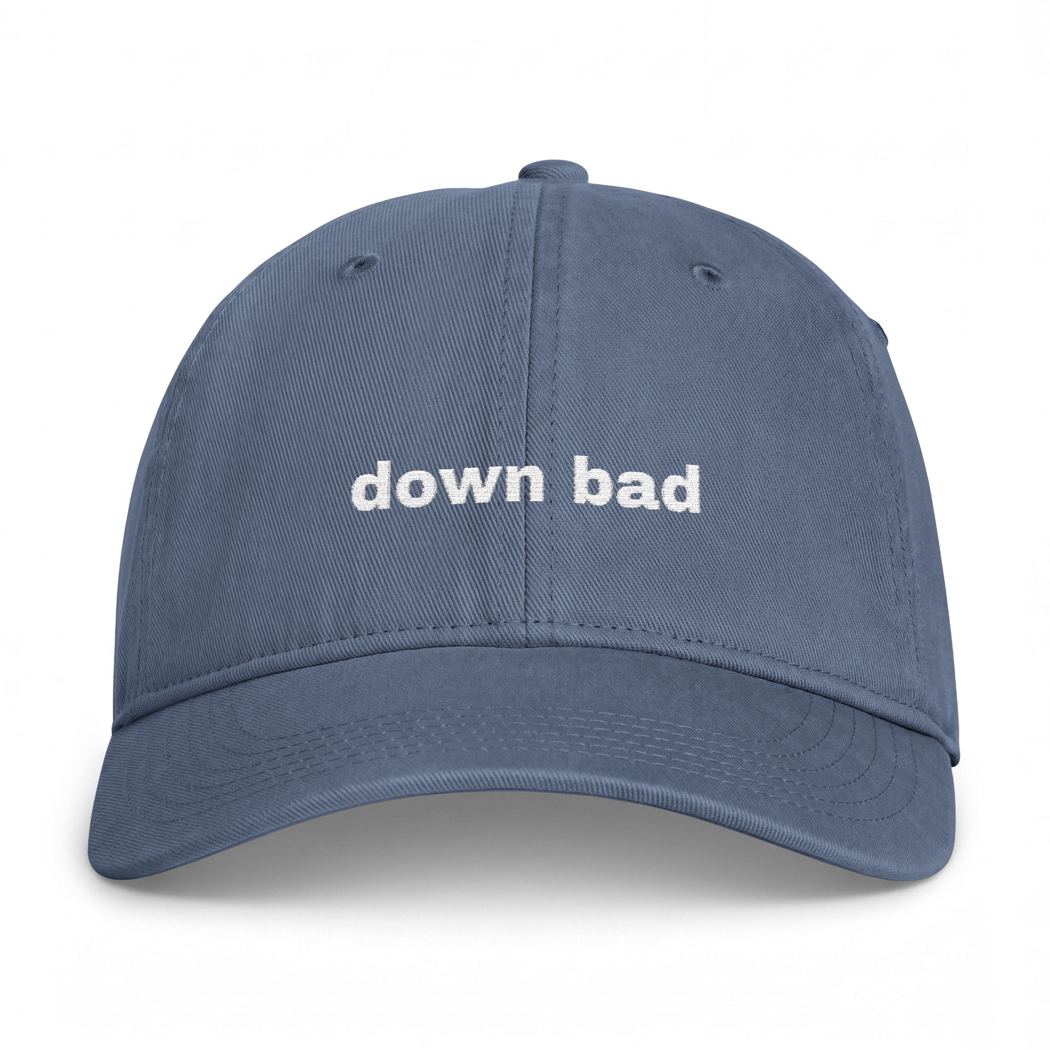 Down Bad Embroidered Cap - Comfort Colors Garment-Washed Dad Hat | Seen Zoned
