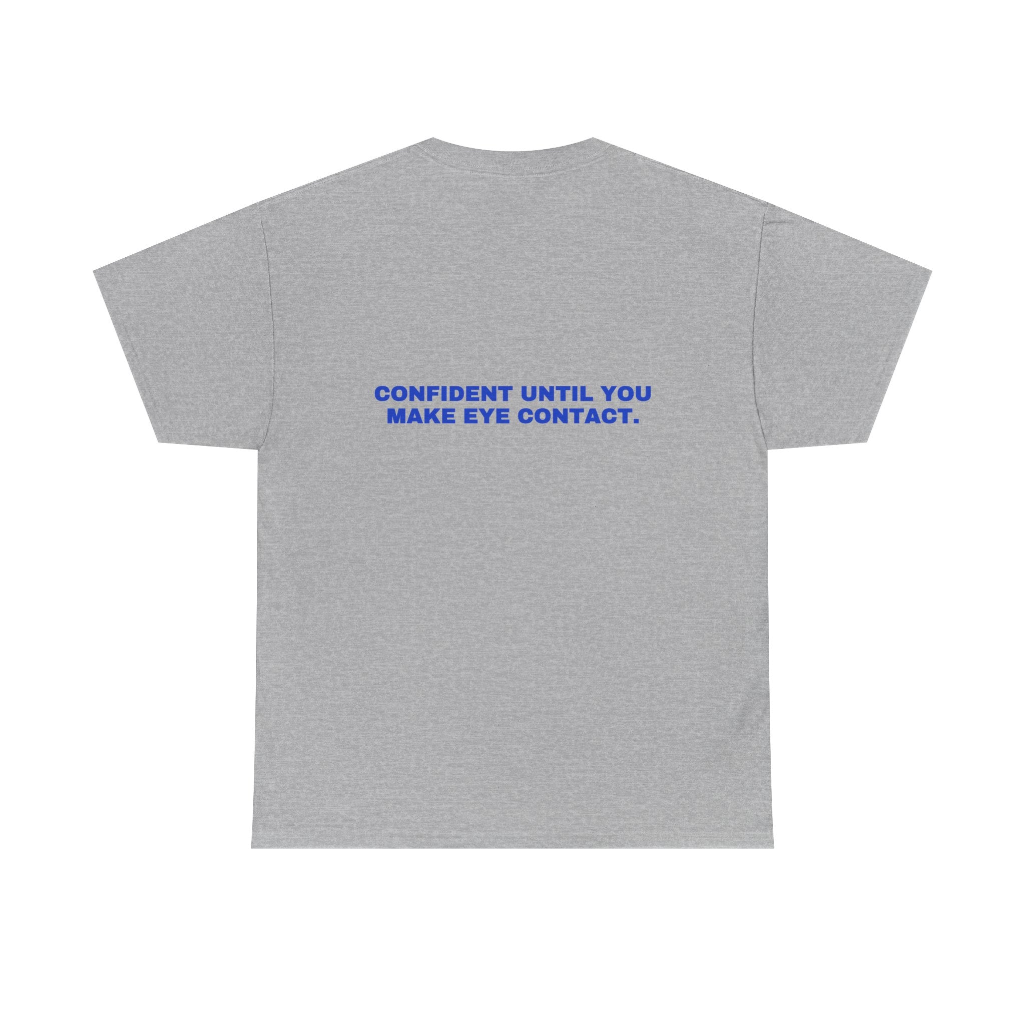 Confident until you make eye contact. Cobalt print