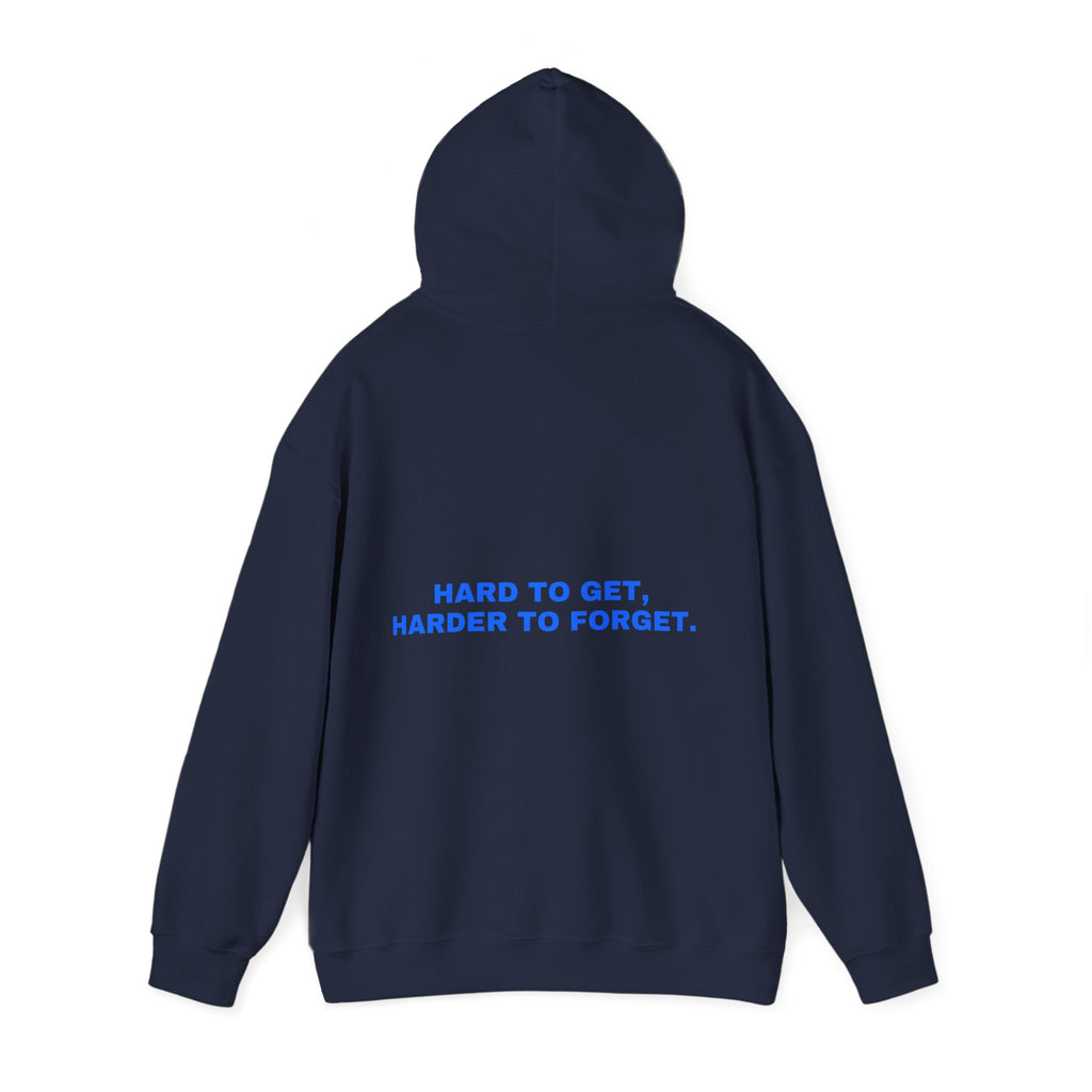 Hard to get, harder to forget. Statement Hoodie - Funny Flirty Dating Gift, Gen-Z Read-Receipt Humor | Seen Zoned